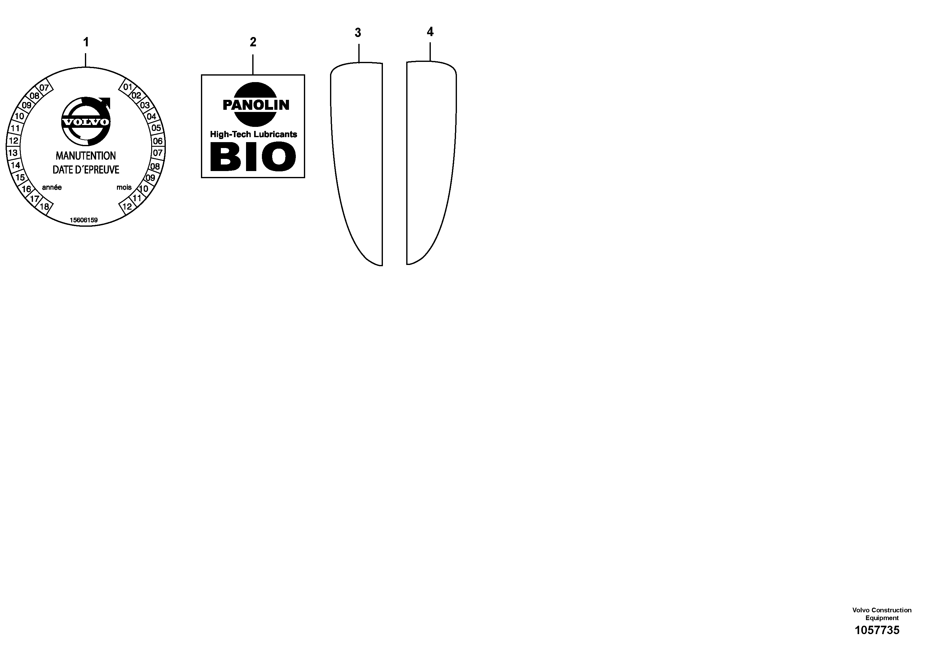 Схема запчастей Volvo EC17C - 81504 Sign plates and decals EC17C