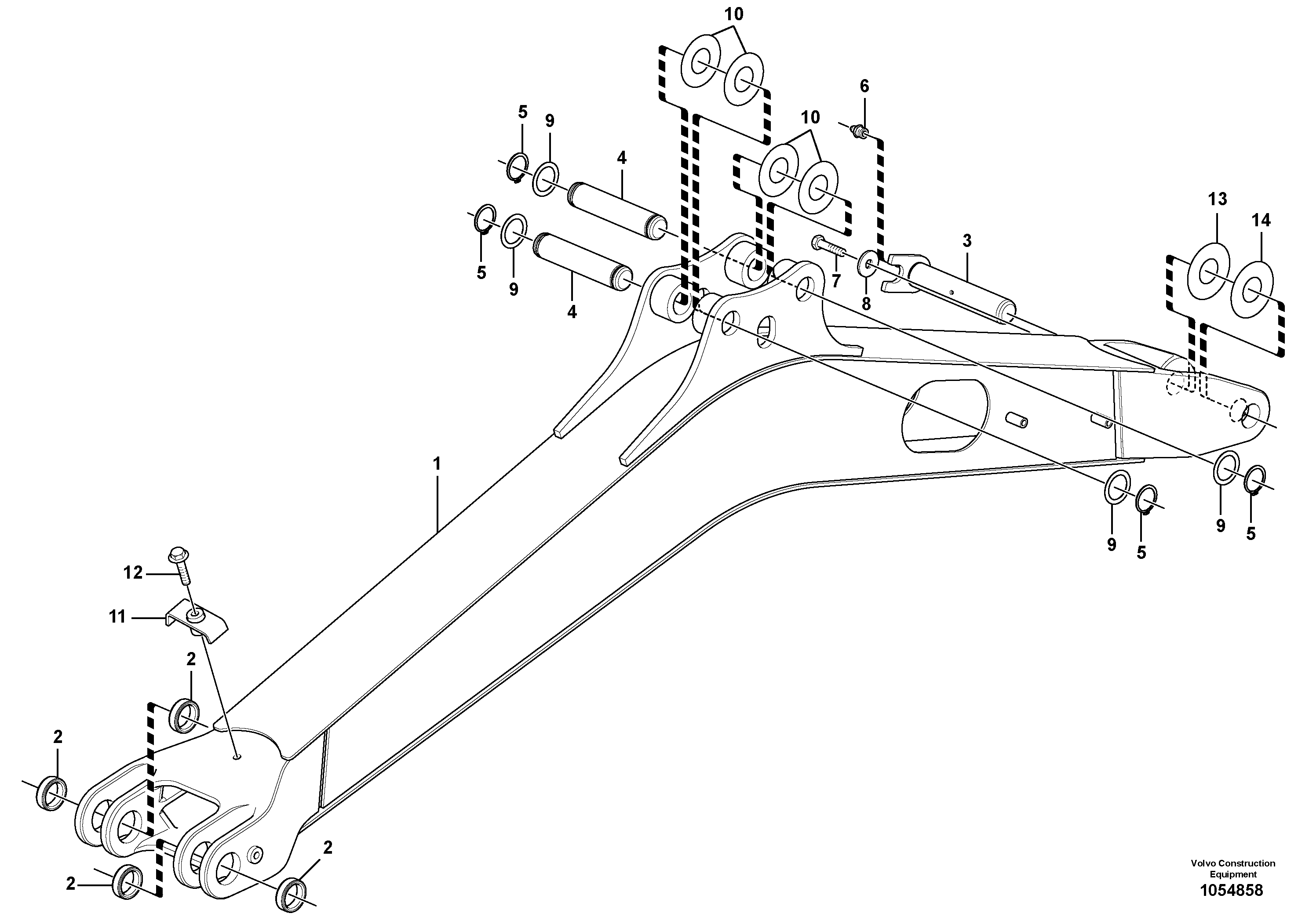 Схема запчастей Volvo EC17C - 85031 Стрела EC17C
