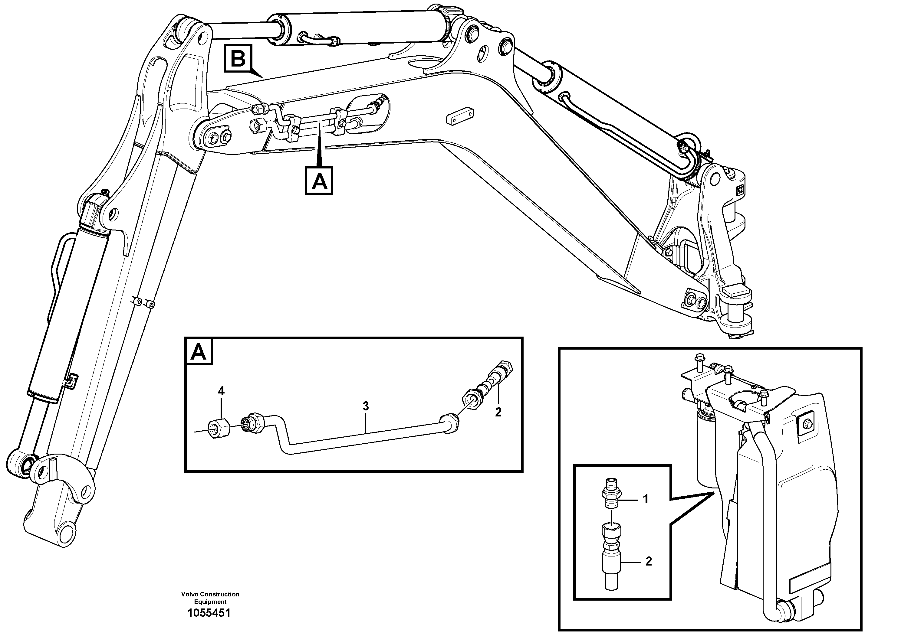 Схема запчастей Volvo EC18C - 68822 Hyd. circuit (quickfit/double-acting) EC18C