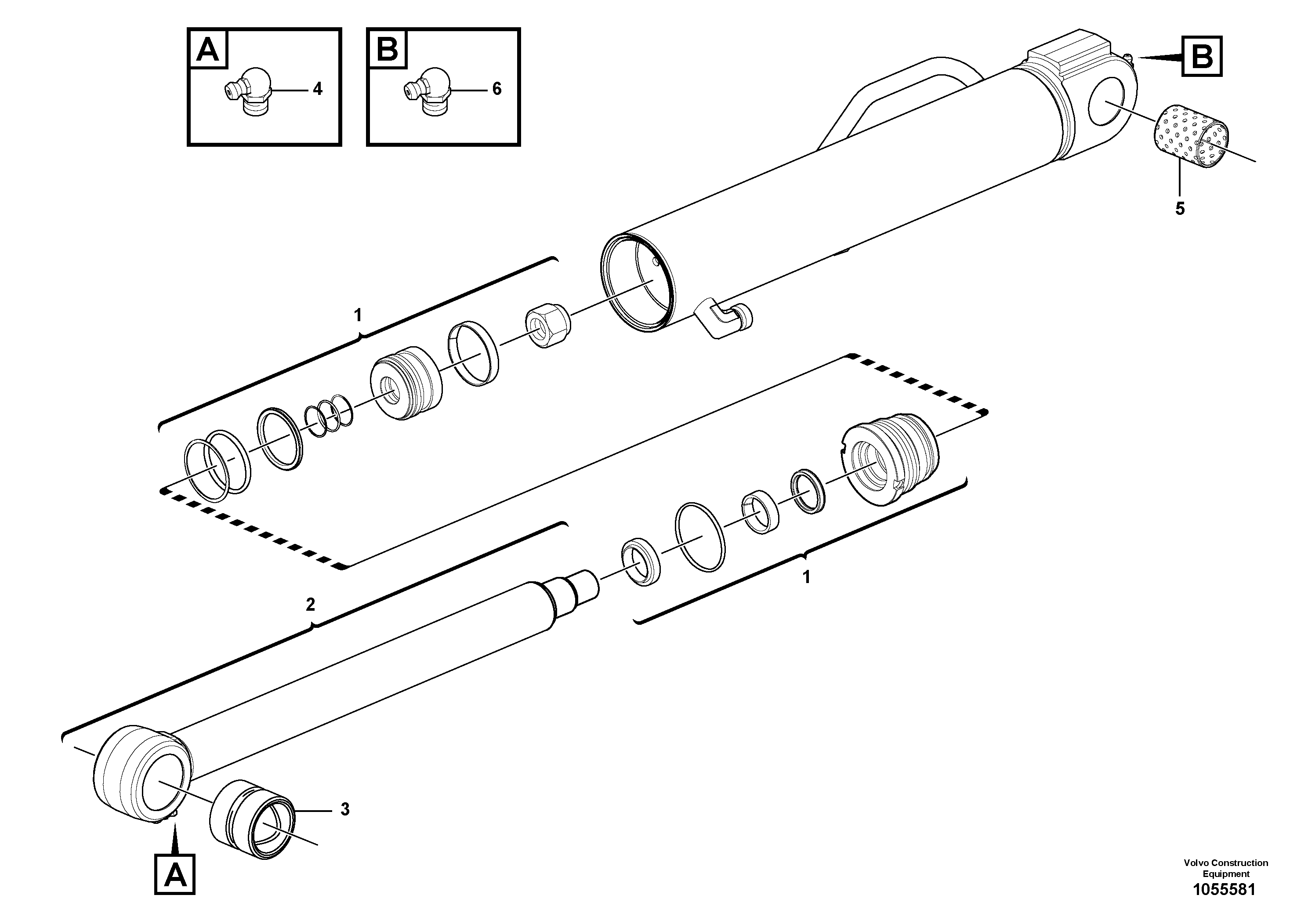 Схема запчастей Volvo EC18C - 74826 Цилиндр ковша EC18C