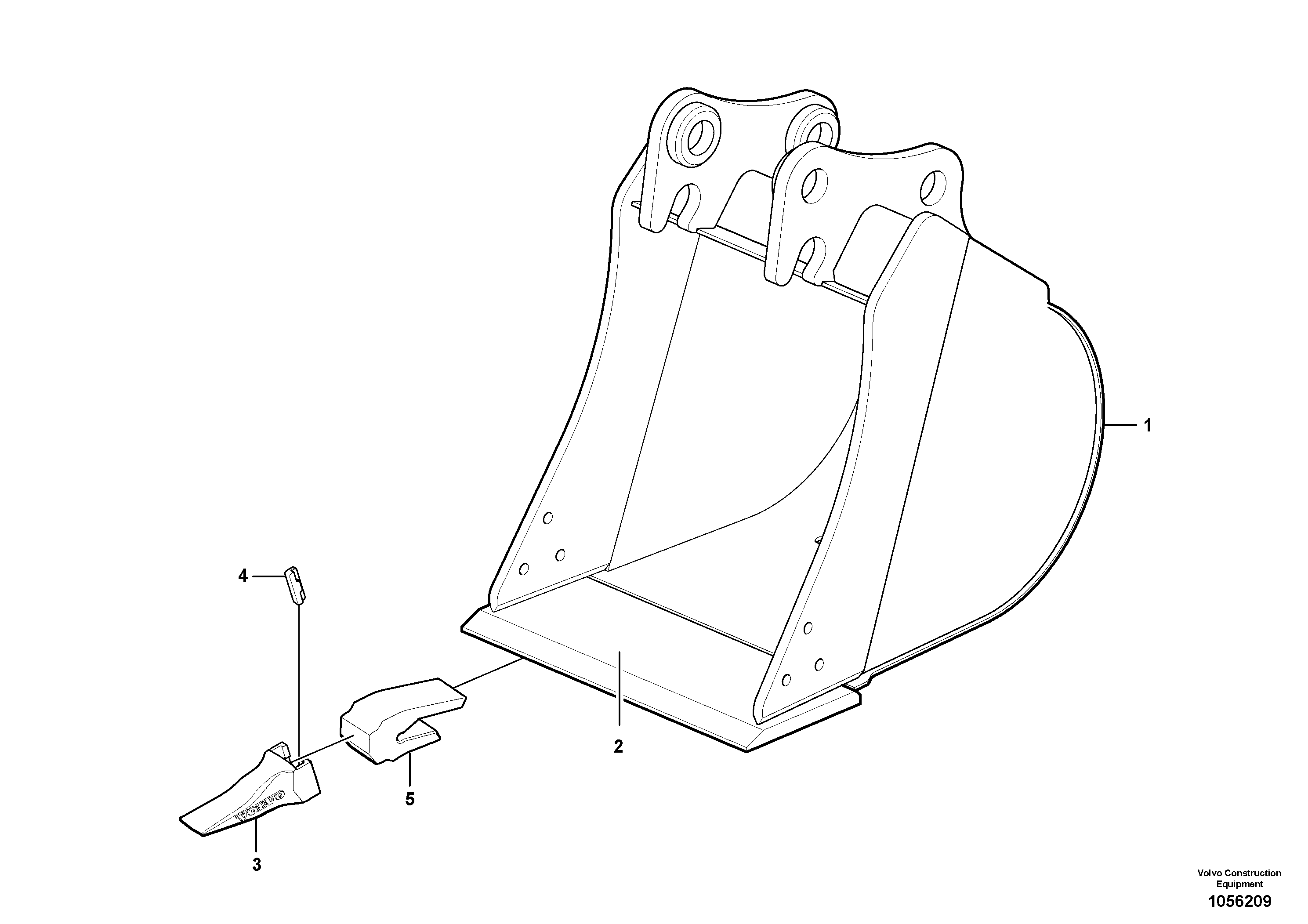 Схема запчастей Volvo EC18C - 77762 Ковш ATTACHMENTS ATT. COMPACT EXCAVATORS BUCKET&HAMMER