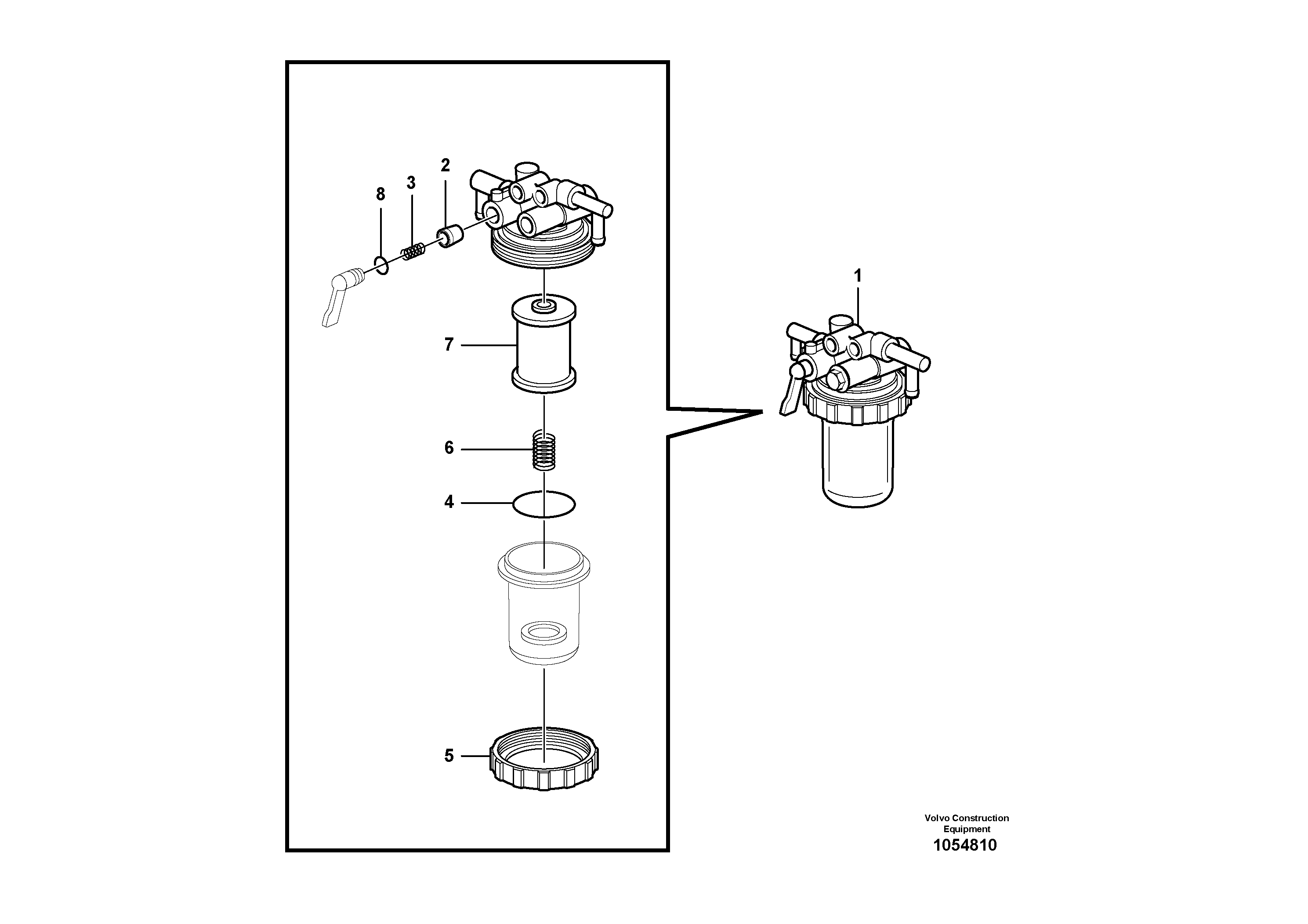 Схема запчастей Volvo EC18C - 67323 Сепаратор влагоотделителя EC18C