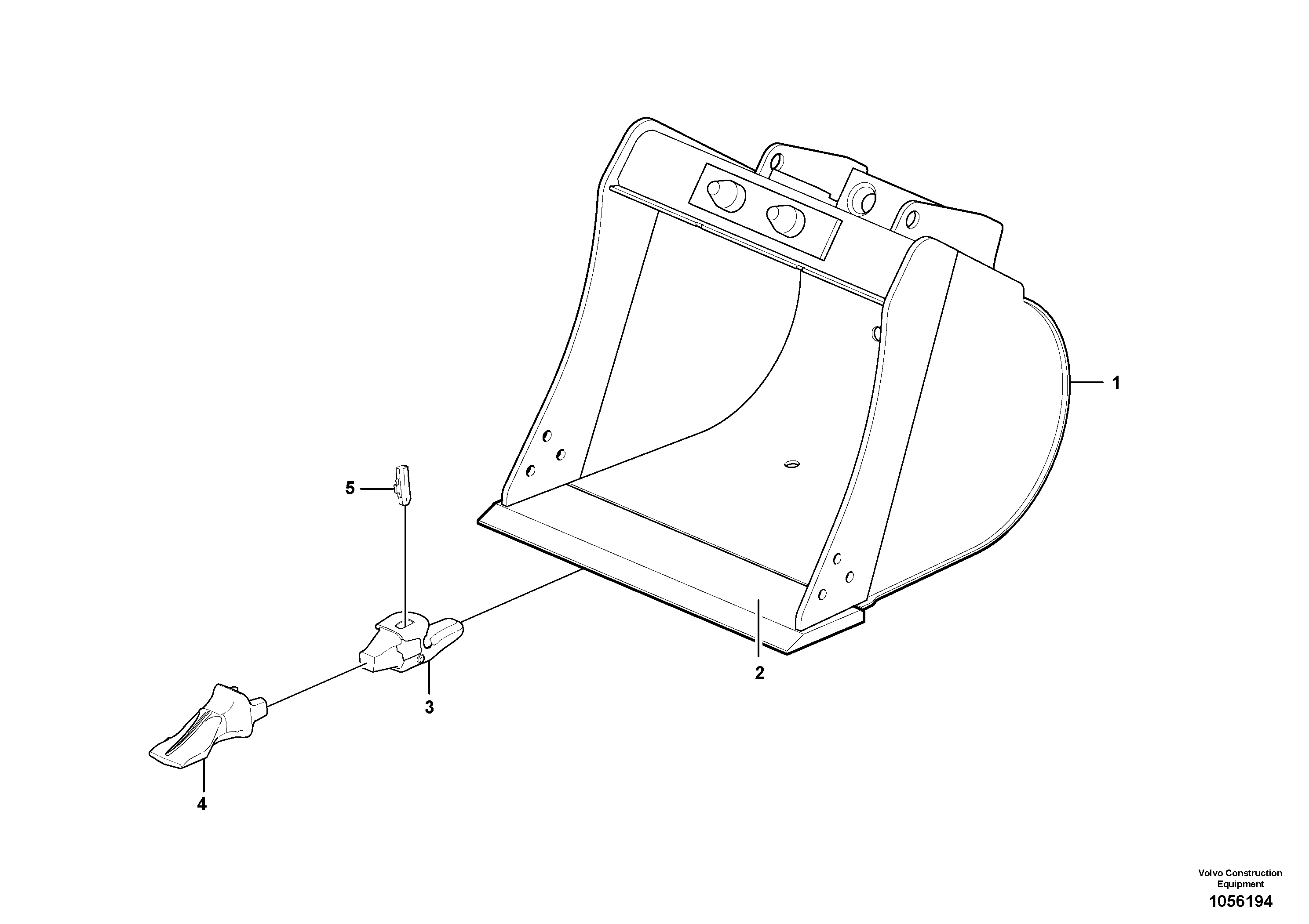 Схема запчастей Volvo EC18C - 84374 Buckets for Quickfit ATTACHMENTS ATT. COMPACT EXCAVATORS BUCKET&HAMMER