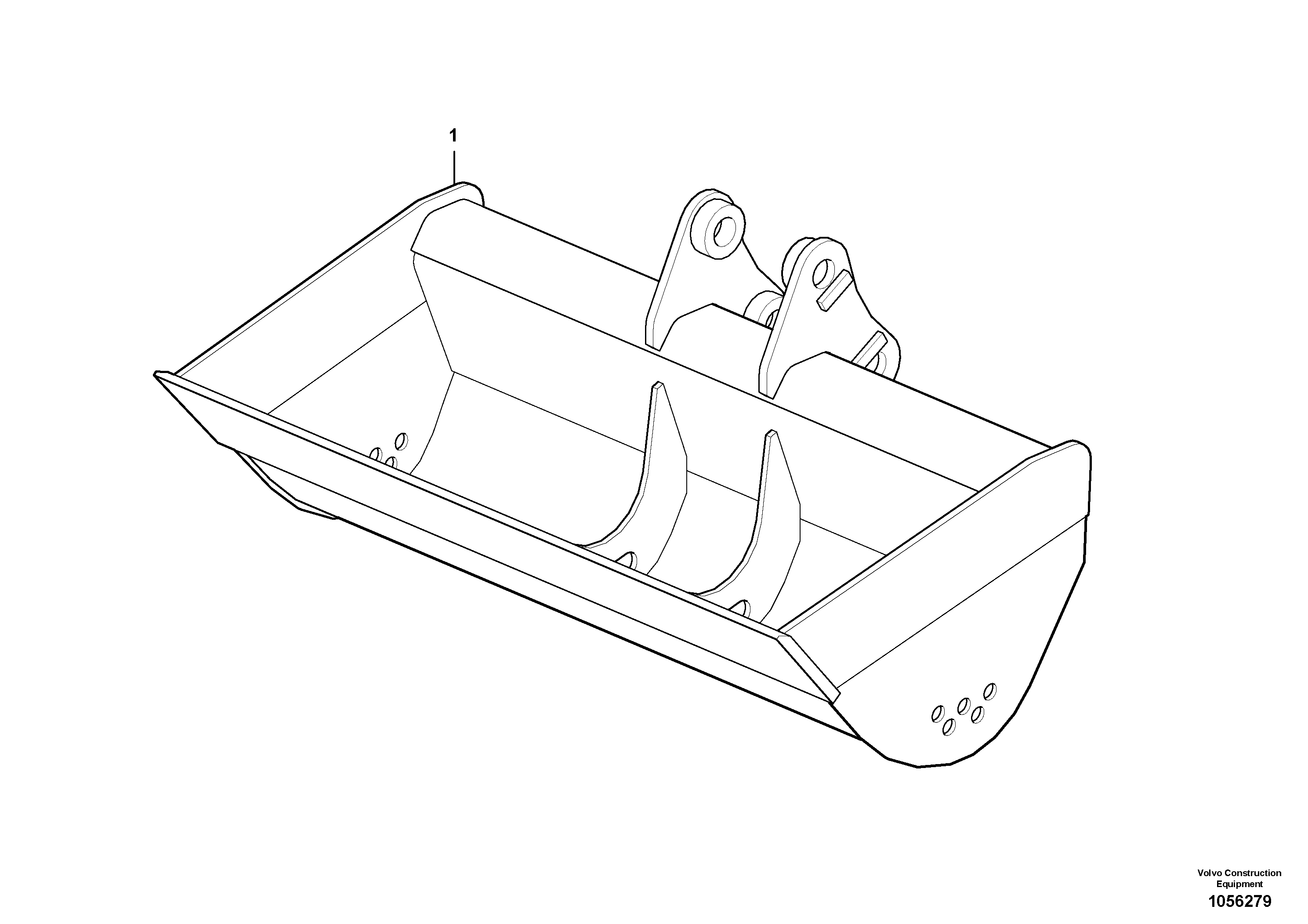 Схема запчастей Volvo EC18C - 82870 Grading bucket ATTACHMENTS ATT. COMPACT EXCAVATORS BUCKET&HAMMER