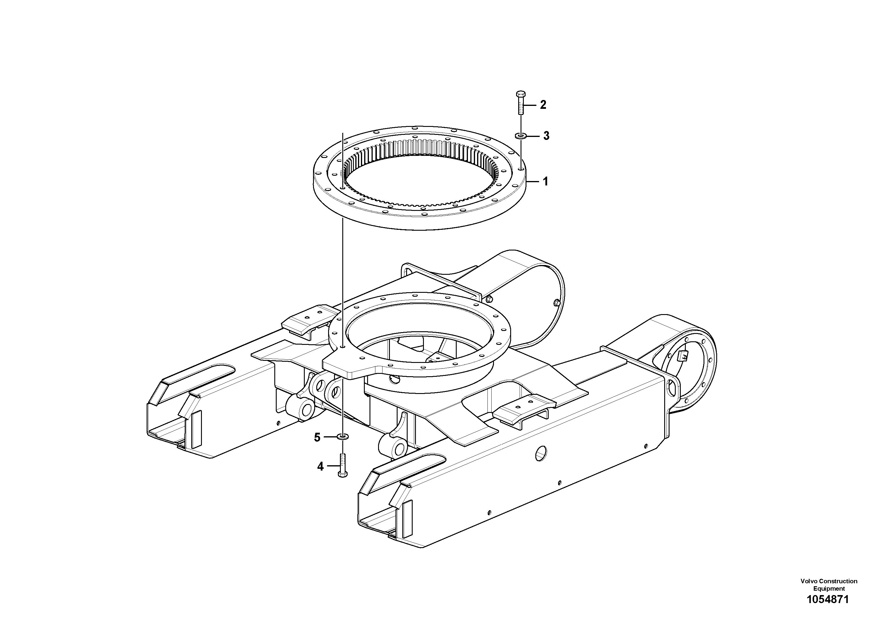Схема запчастей Volvo EC18C - 93552 Slewing ring EC18C