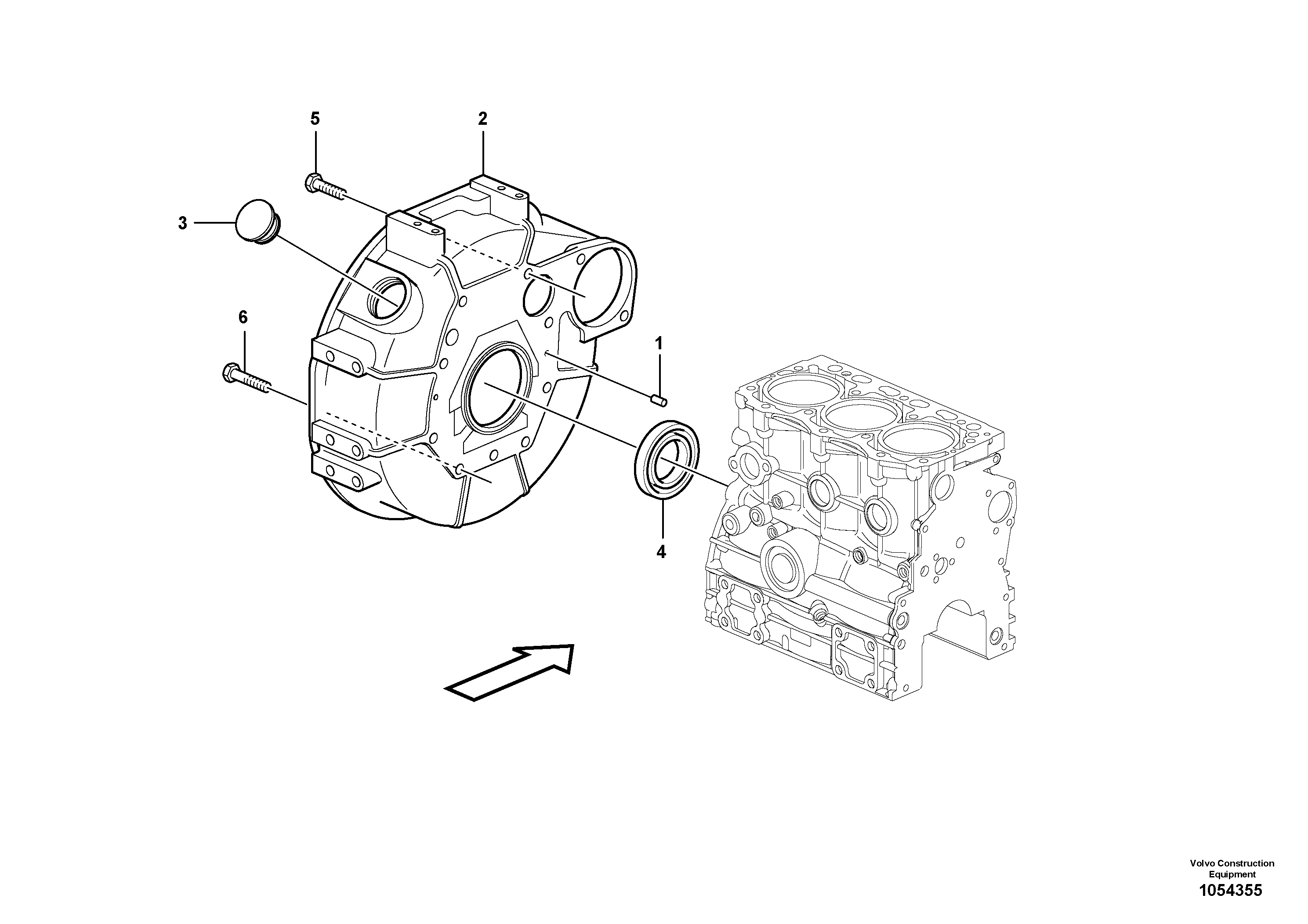 Схема запчастей Volvo EC20C - 68300 Картер маховика EC20C