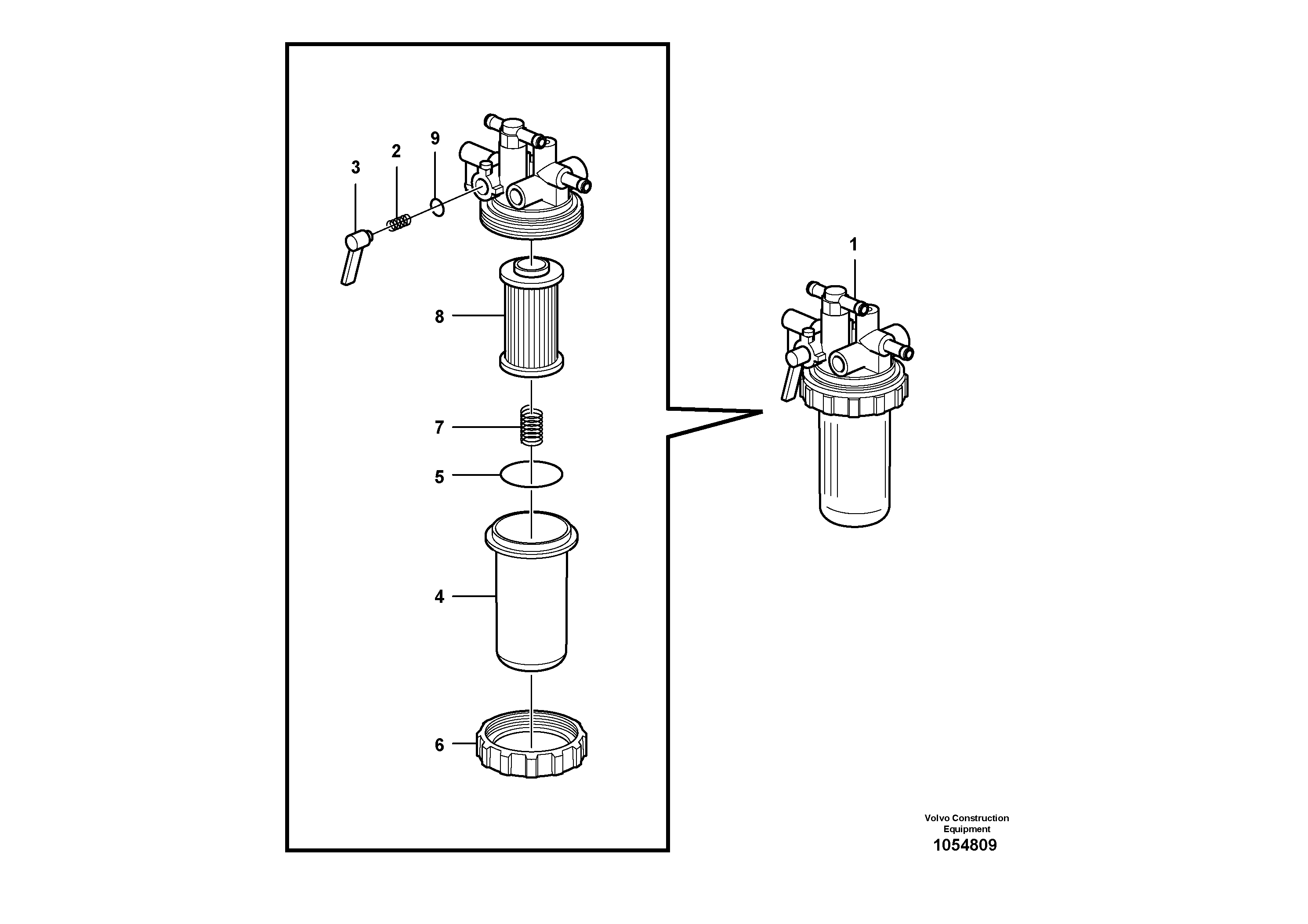Схема запчастей Volvo EC20C - 70169 Фильтр топливный EC20C