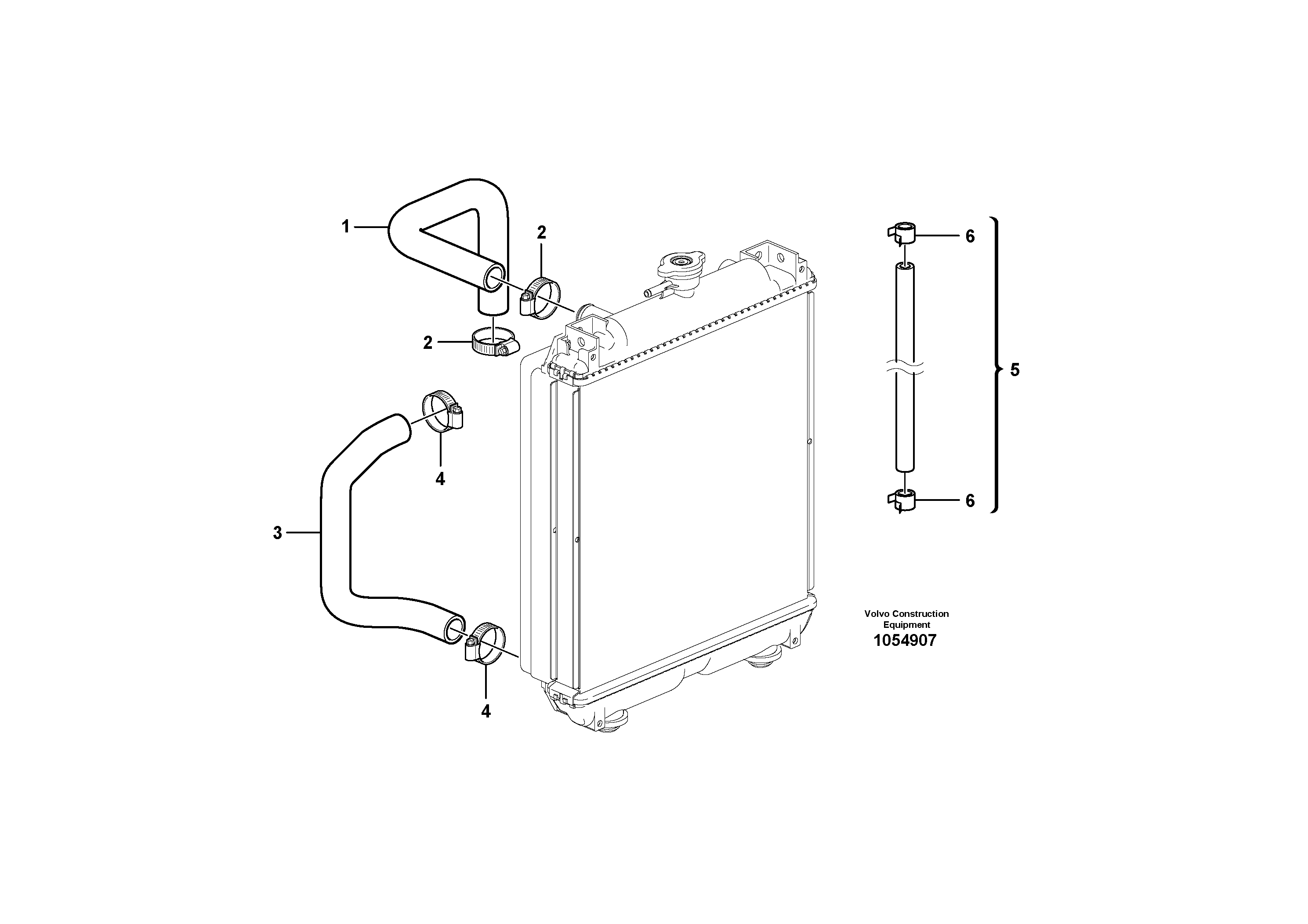Схема запчастей Volvo EC20C - 75358 Cooling circuit EC20C