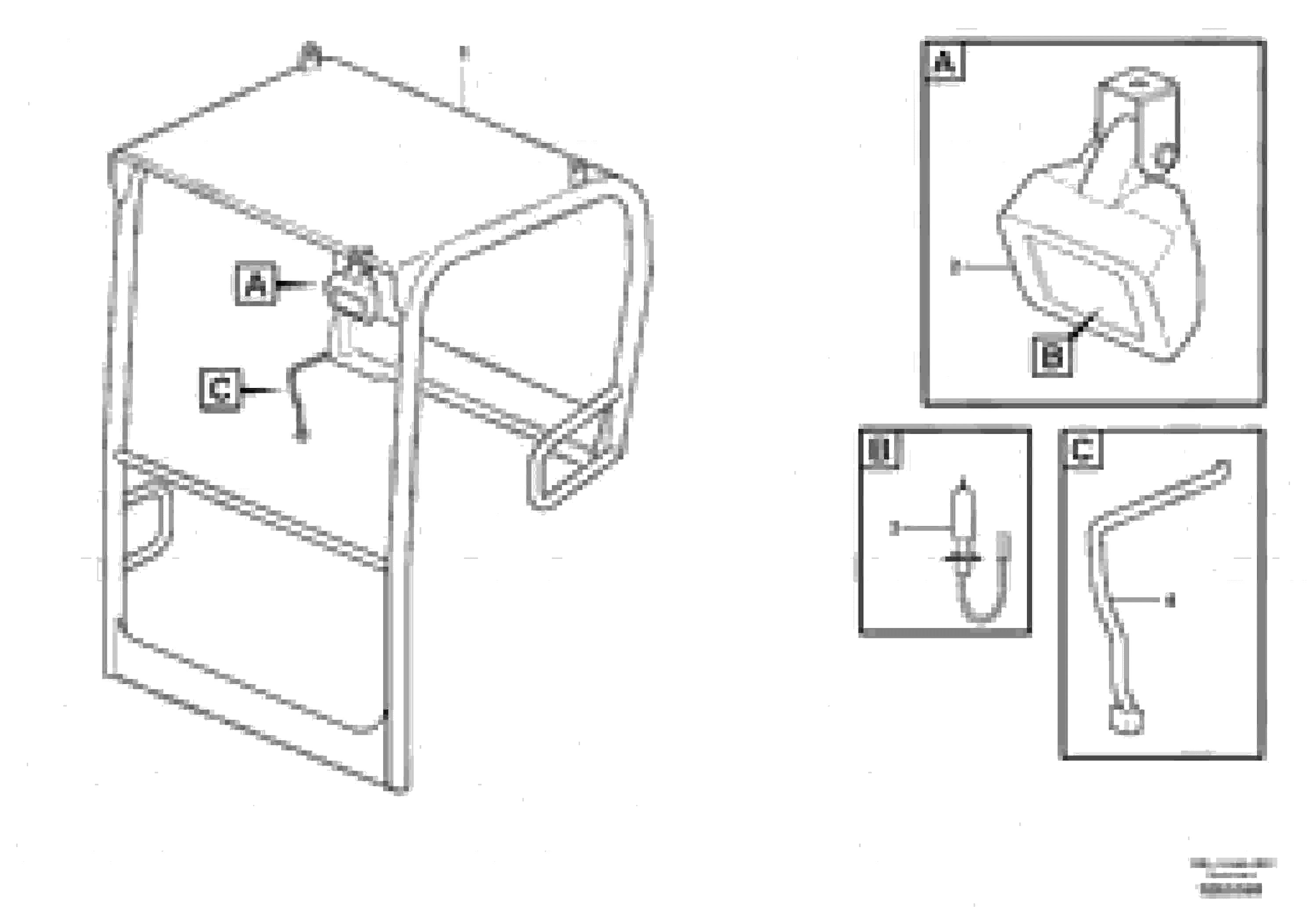 Схема запчастей Volvo EC20C - 73654 Front headlight on cab EC20C