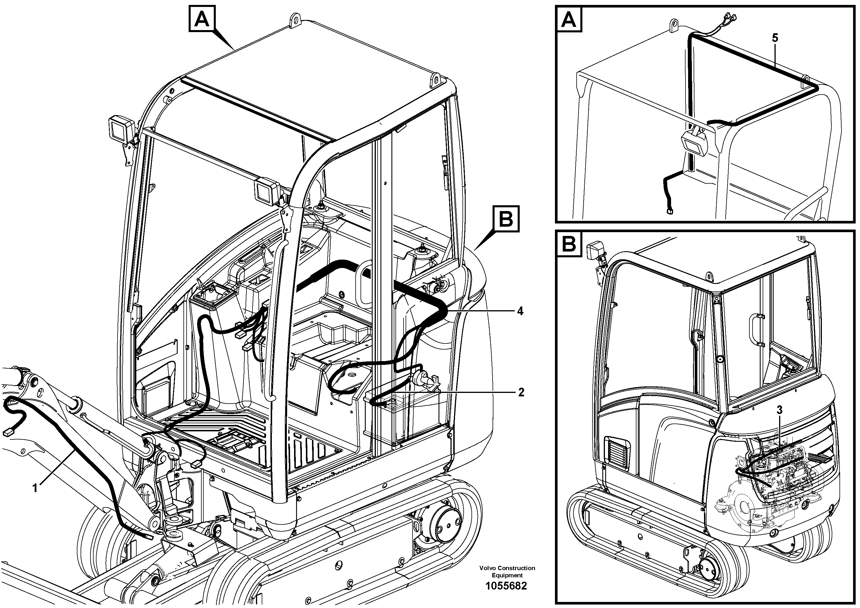 Схема запчастей Volvo EC20C - 68285 Electric installation, cable harnesses EC20C
