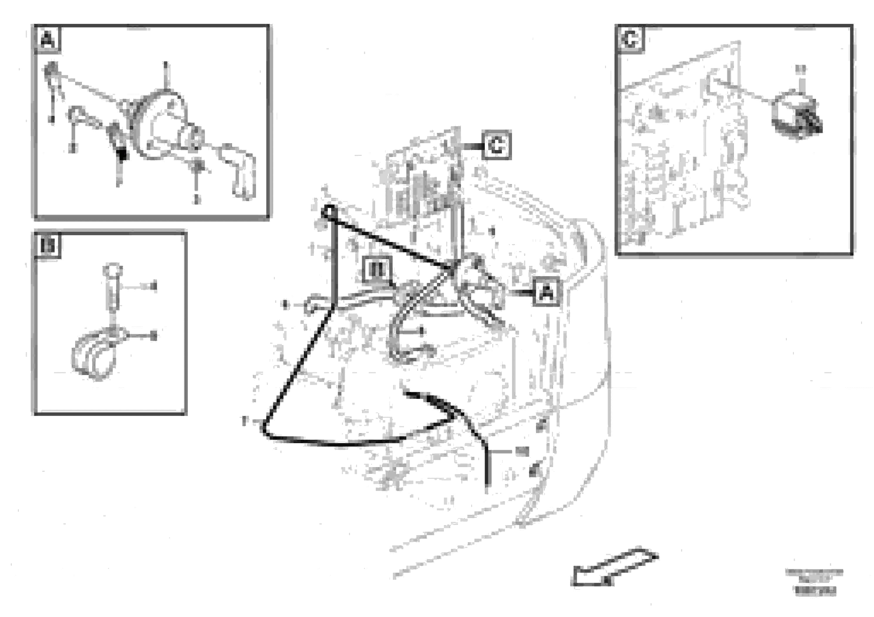 Схема запчастей Volvo EC20C - 83686 Battery cable and main switch EC20C