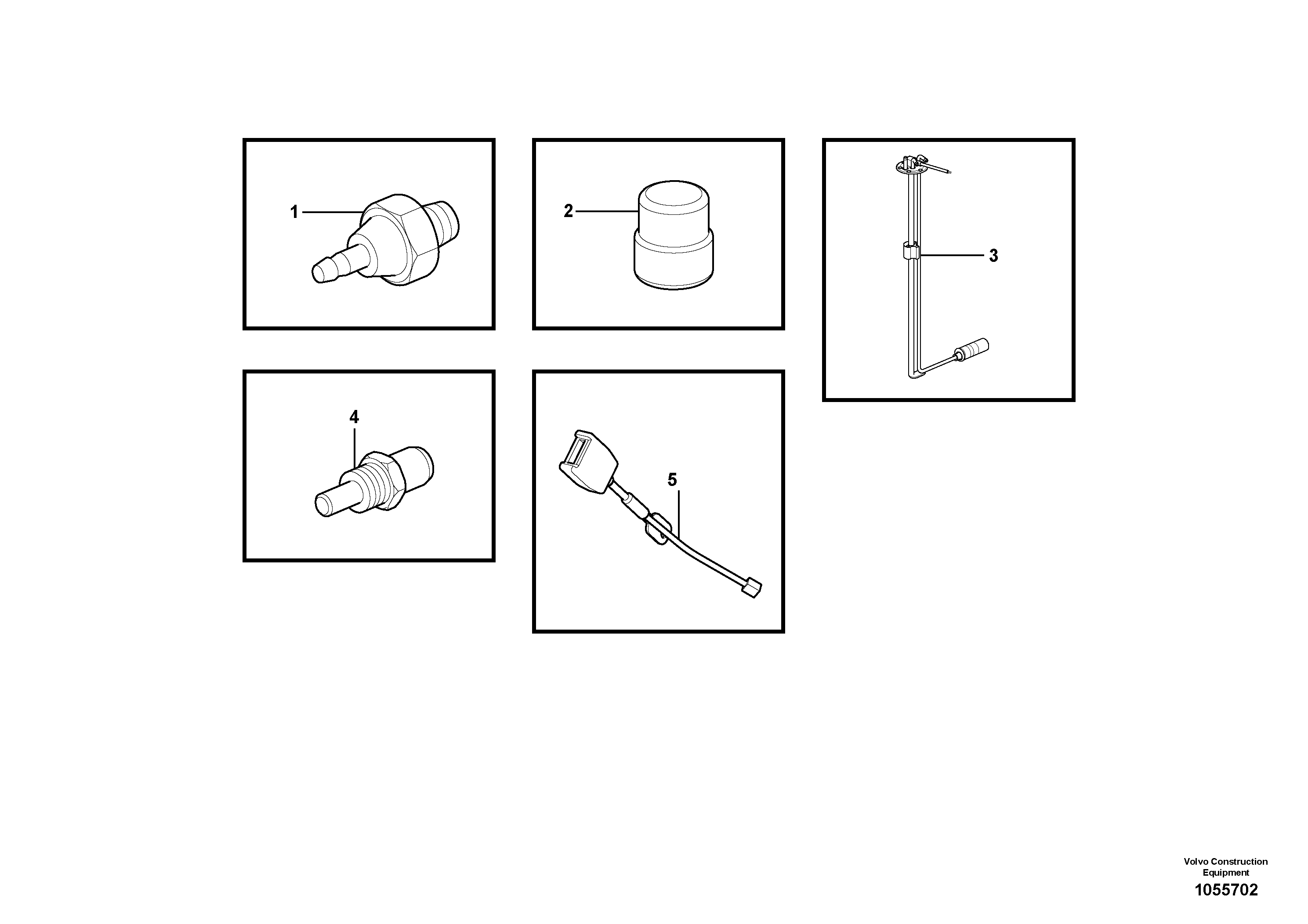 Схема запчастей Volvo EC20C - 68161 Sensors, reference list EC20C