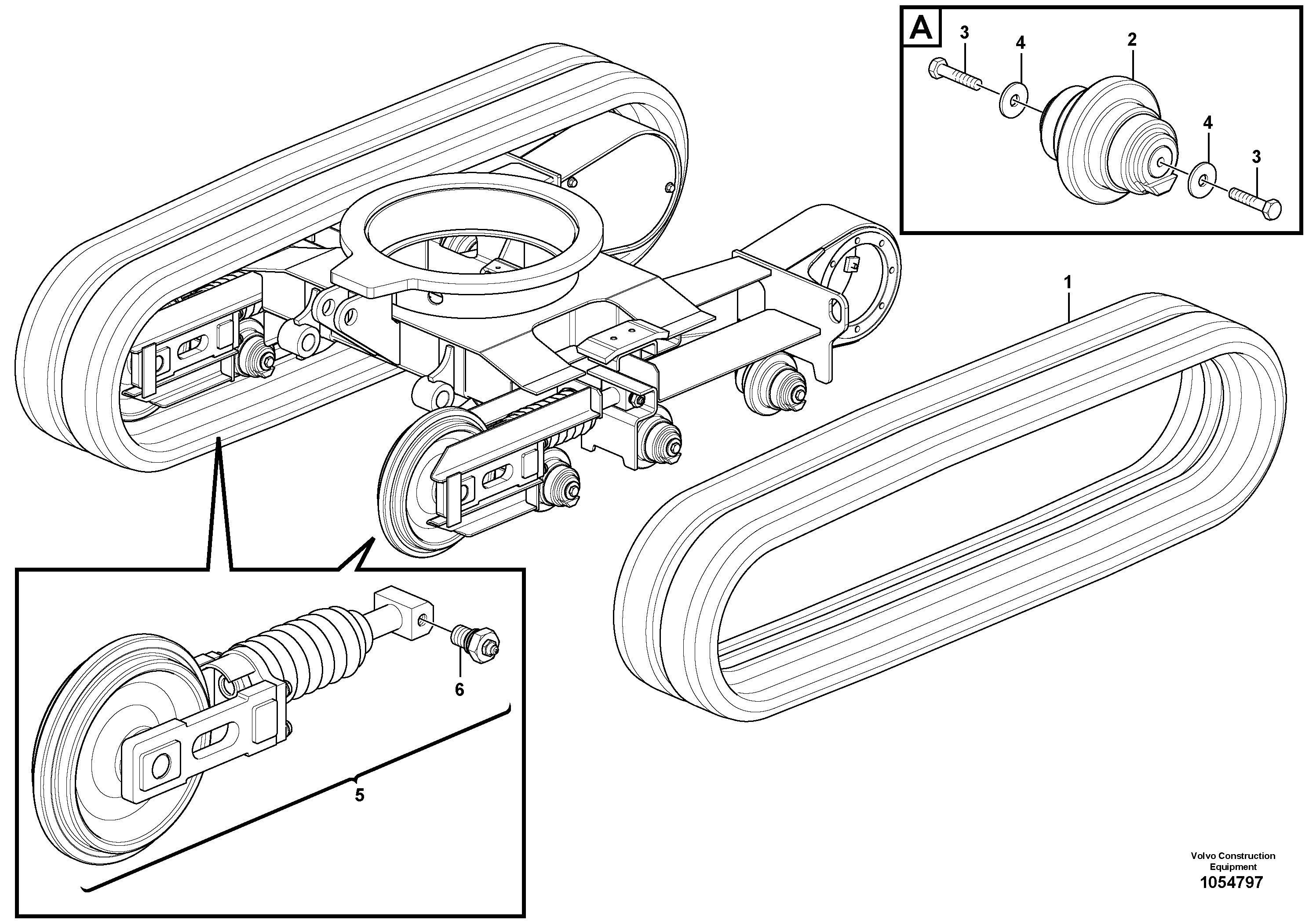 Схема запчастей Volvo EC20C - 67776 Гусеничные цепи (гусеницы) резиновые EC20C
