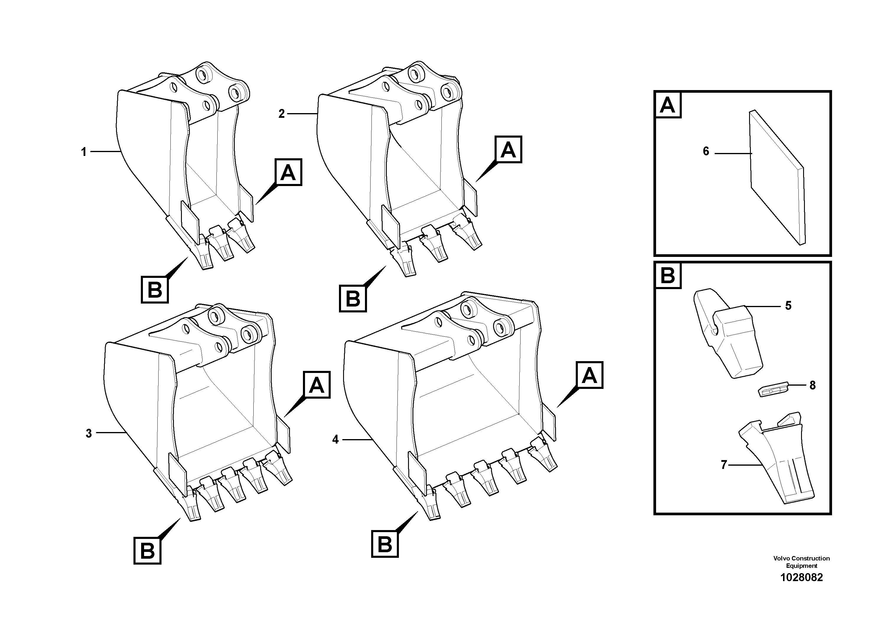 Схема запчастей Volvo EC20C - 83513 Ковш ATTACHMENTS ATT. COMPACT EXCAVATORS BUCKET&HAMMER