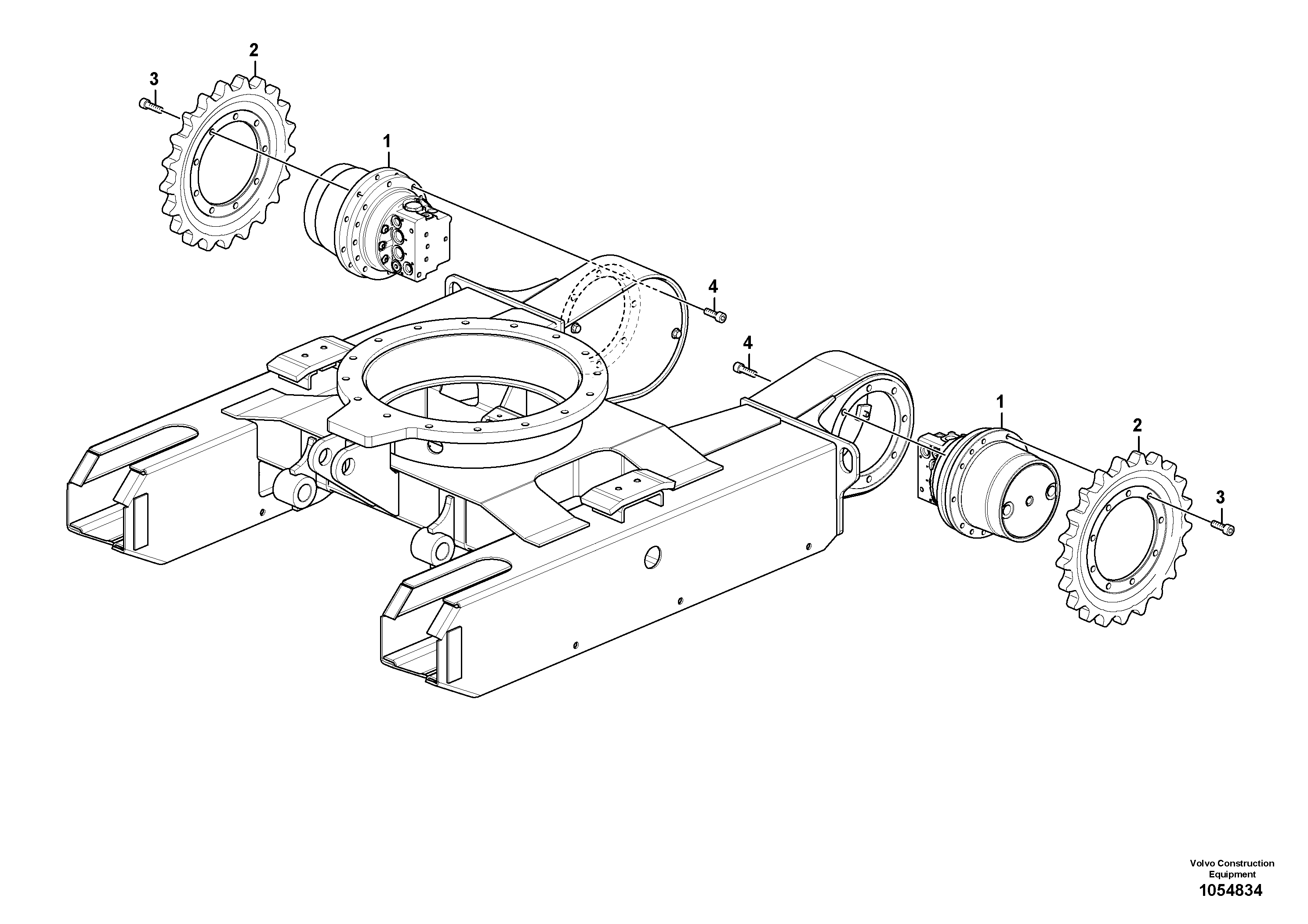 Схема запчастей Volvo EC20C - 71413 Travelling gear motor assy / sprocket EC20C