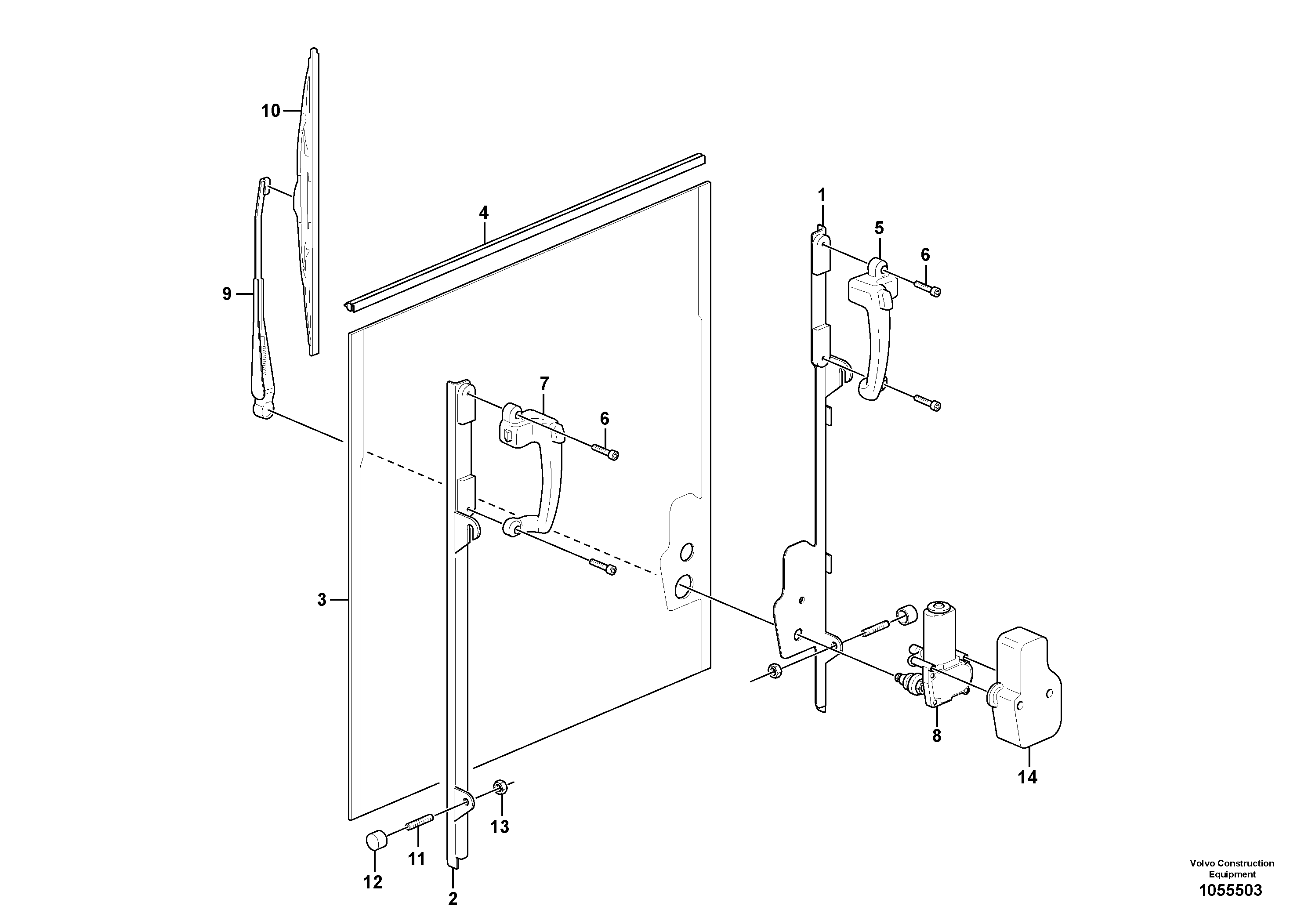 Схема запчастей Volvo EC20C - 75677 Cab : windshield EC20C