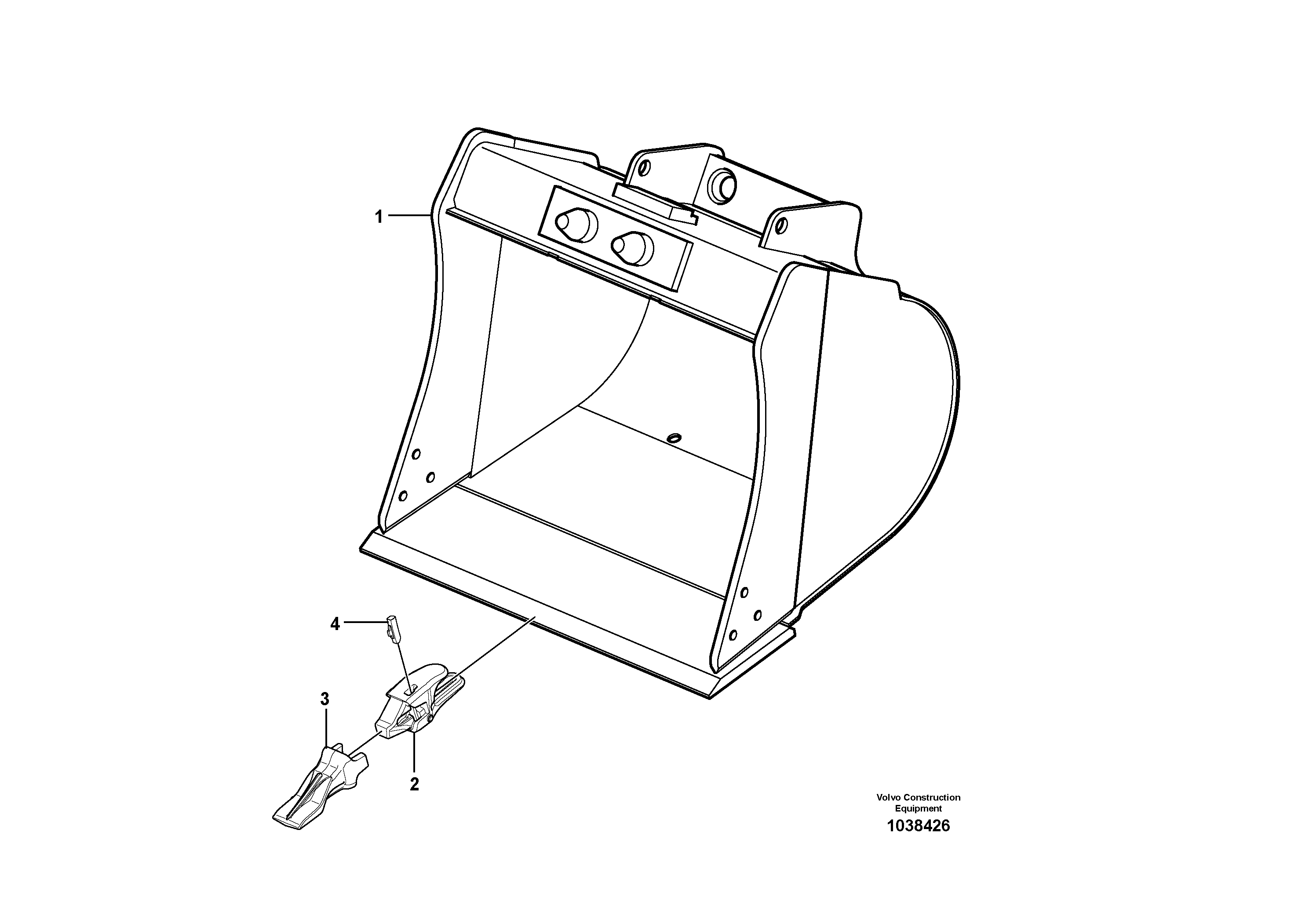 Схема запчастей Volvo EC20C - 84148 Ковш ATTACHMENTS ATT. COMPACT EXCAVATORS BUCKET&HAMMER