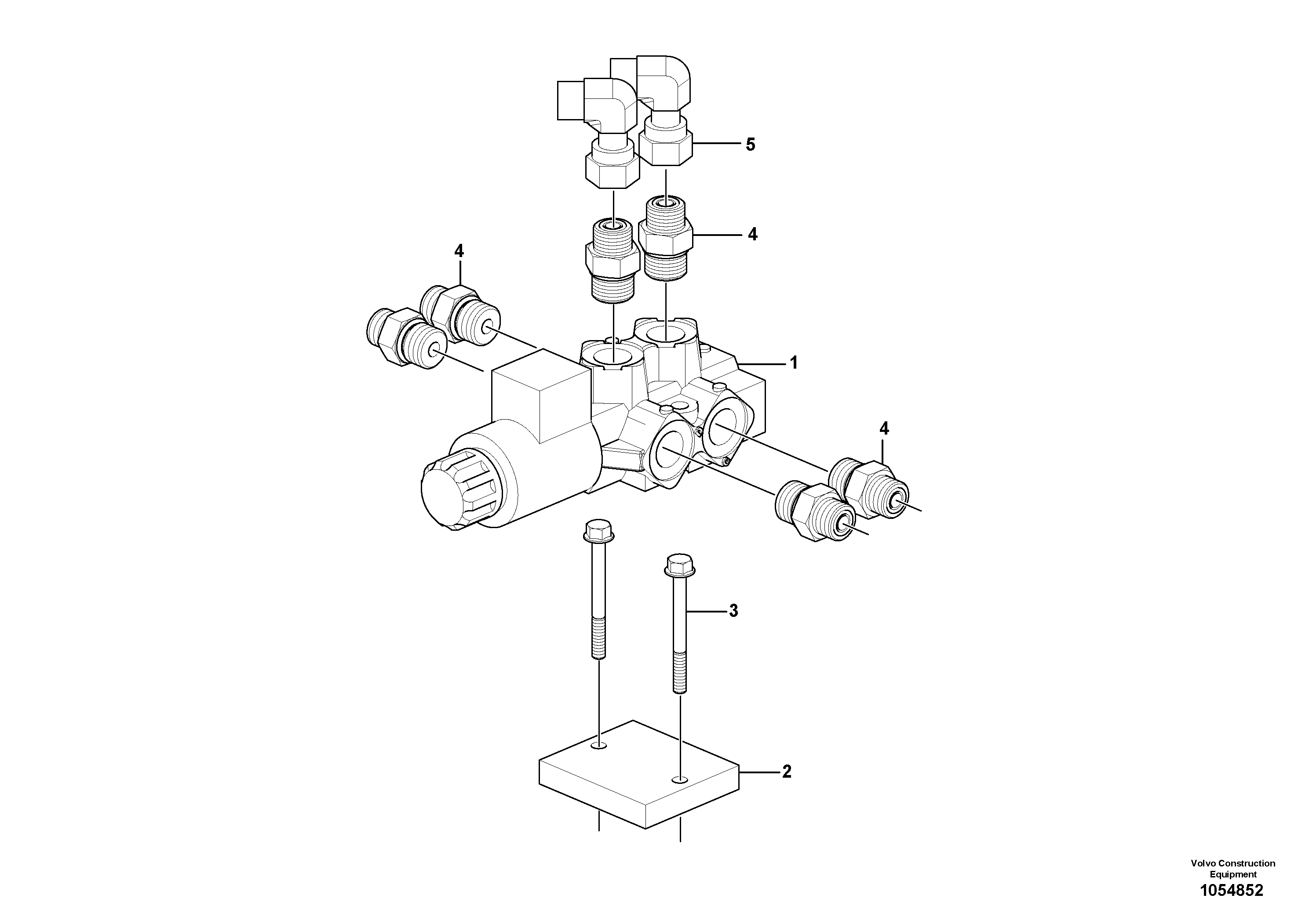 Схема запчастей Volvo EC20C - 102347 Six-way valve EC20C
