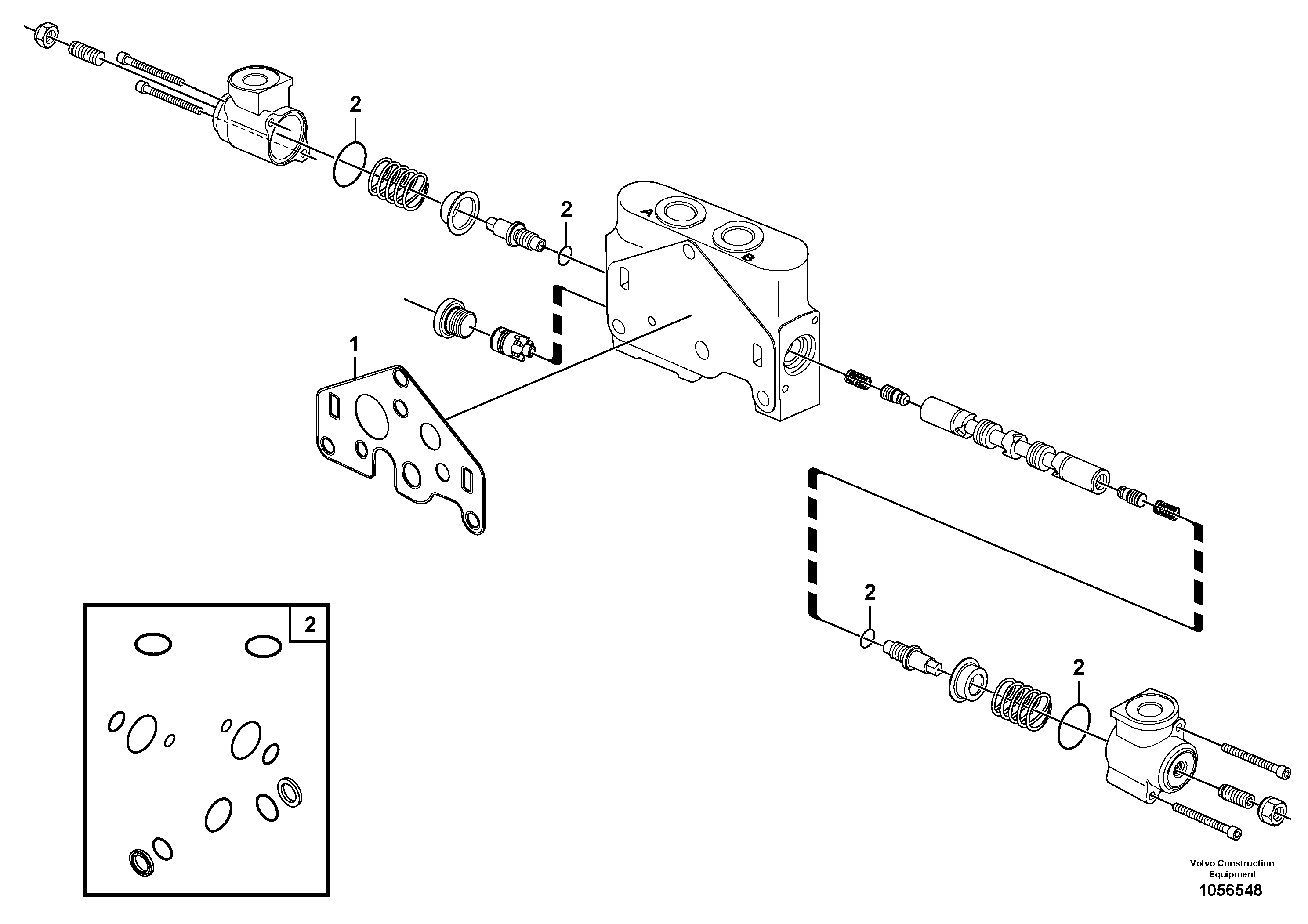 Схема запчастей Volvo EC20C - 71226 Valve section EC20C