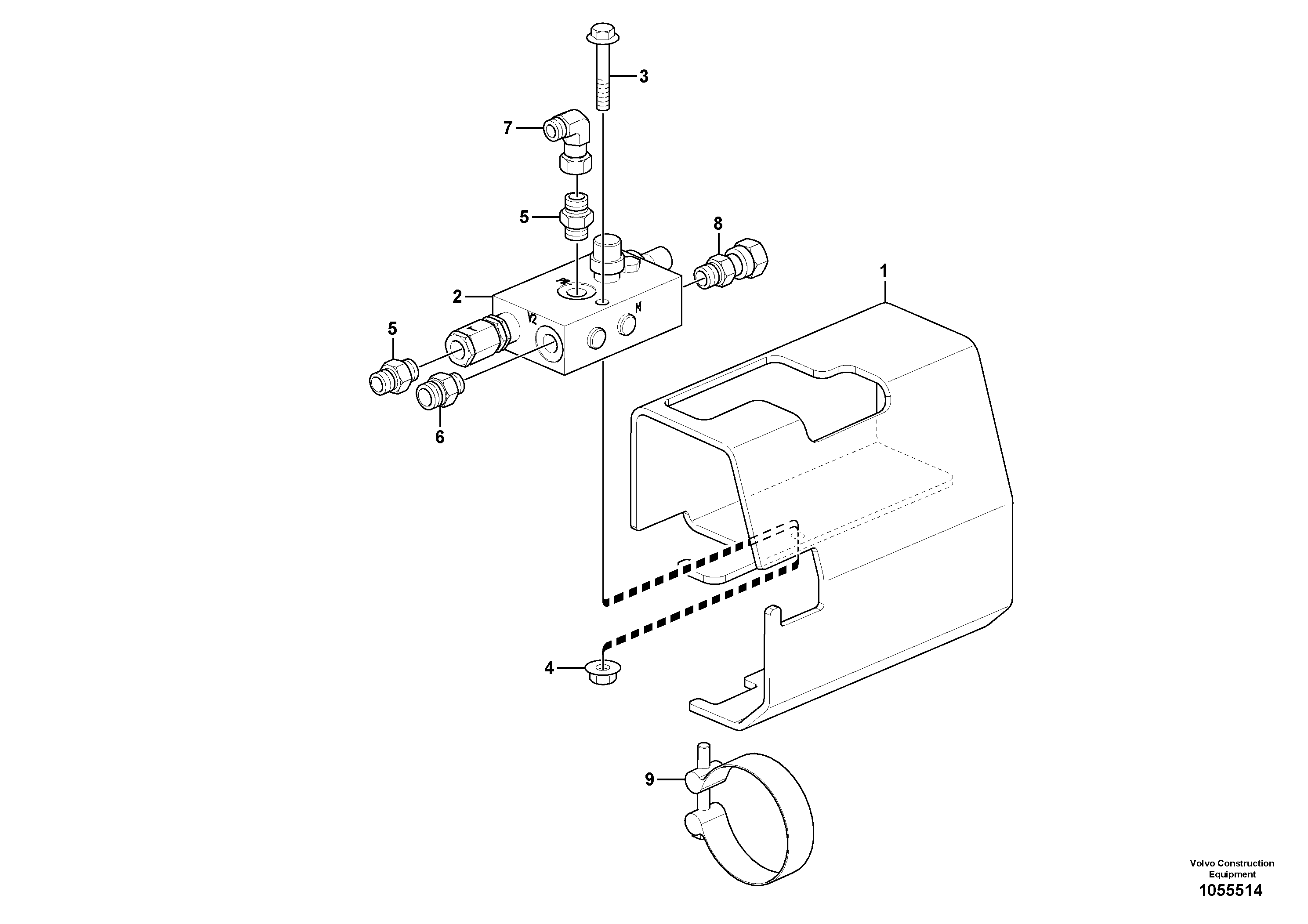 Схема запчастей Volvo EC20C - 81583 Safety valve ( boom cylinder ) EC20C