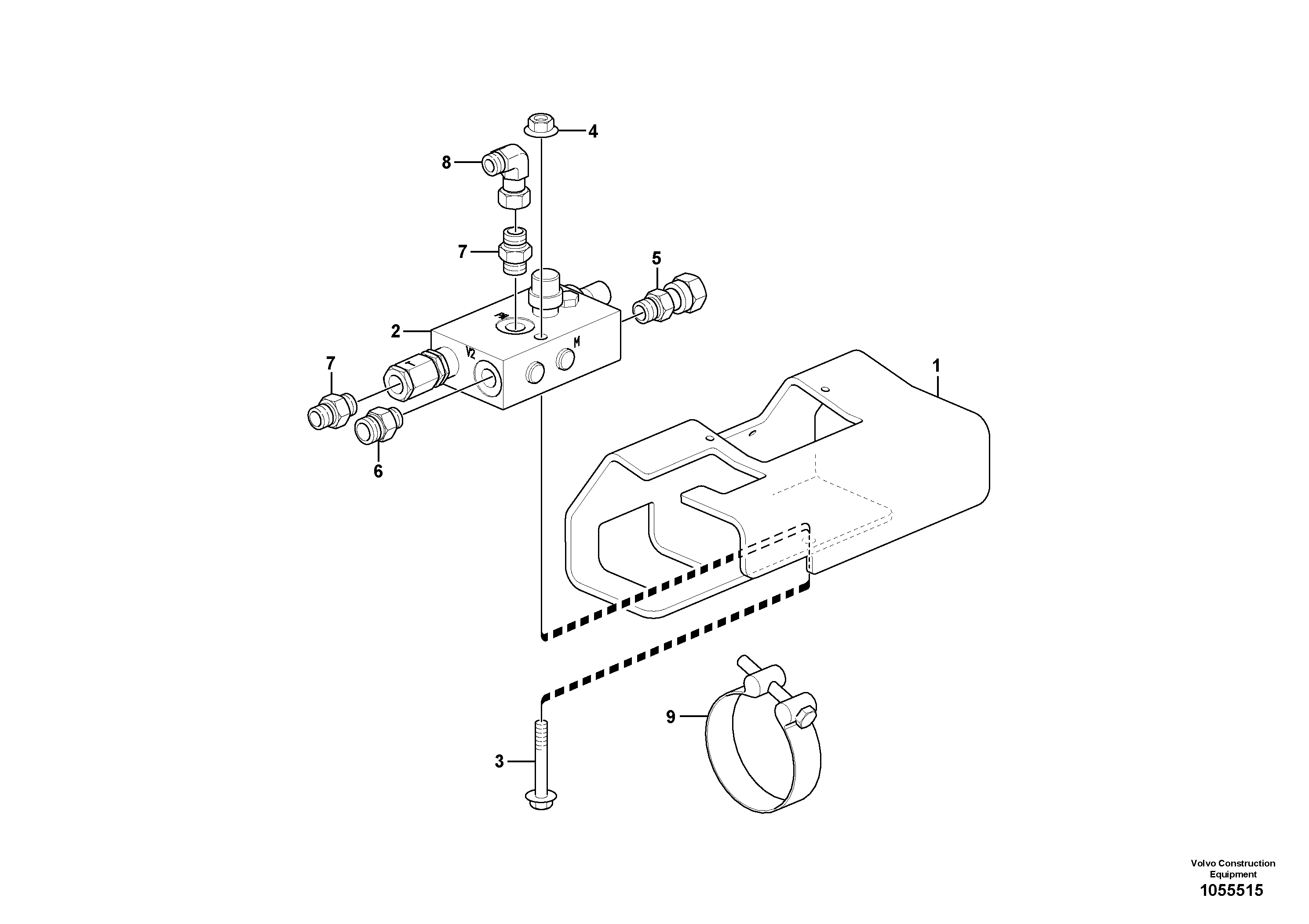 Схема запчастей Volvo EC20C - 84786 Safety valve ( dipper arm cylinder ) EC20C