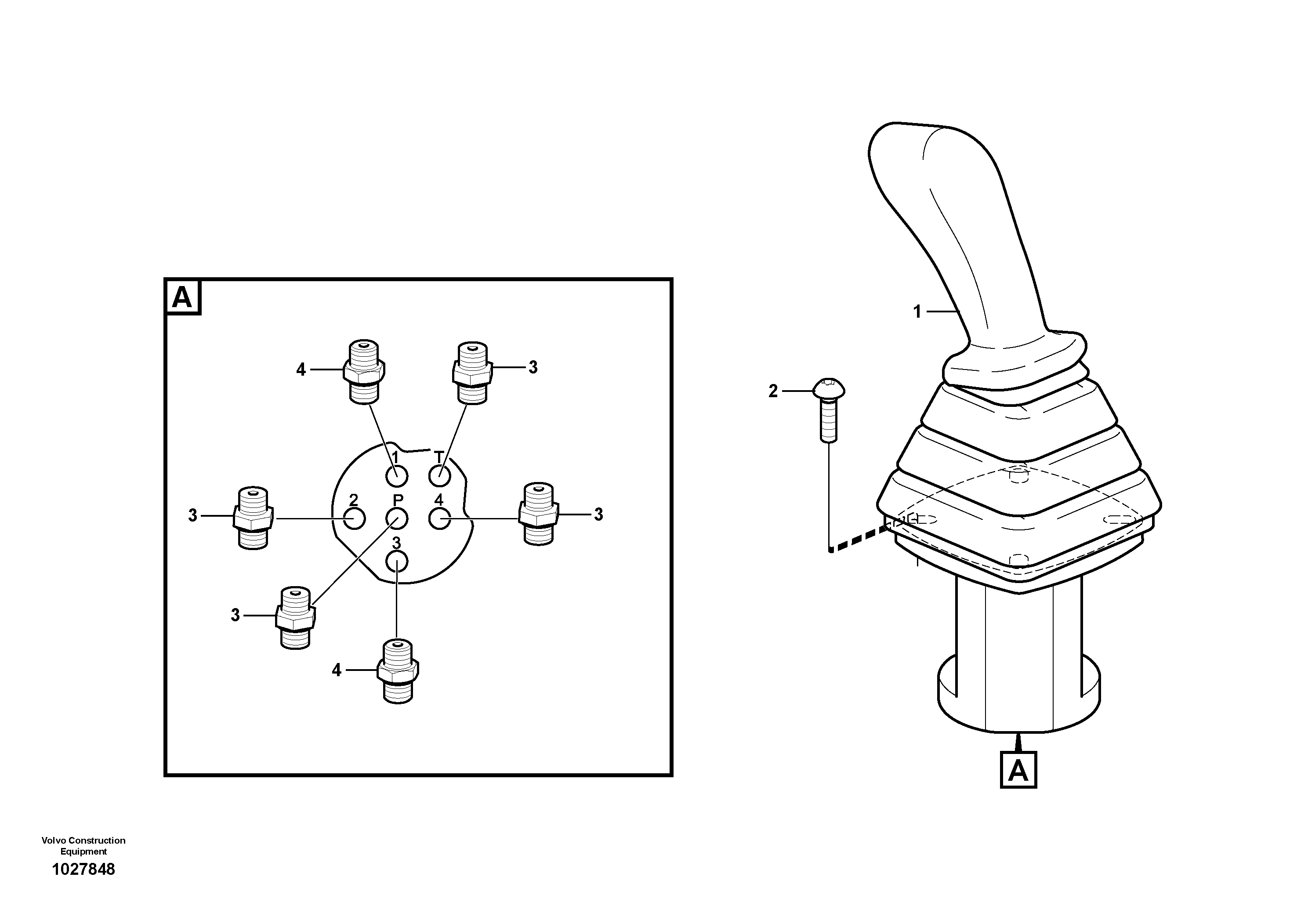 Схема запчастей Volvo EC20C - 68199 Control stick installation EC20C
