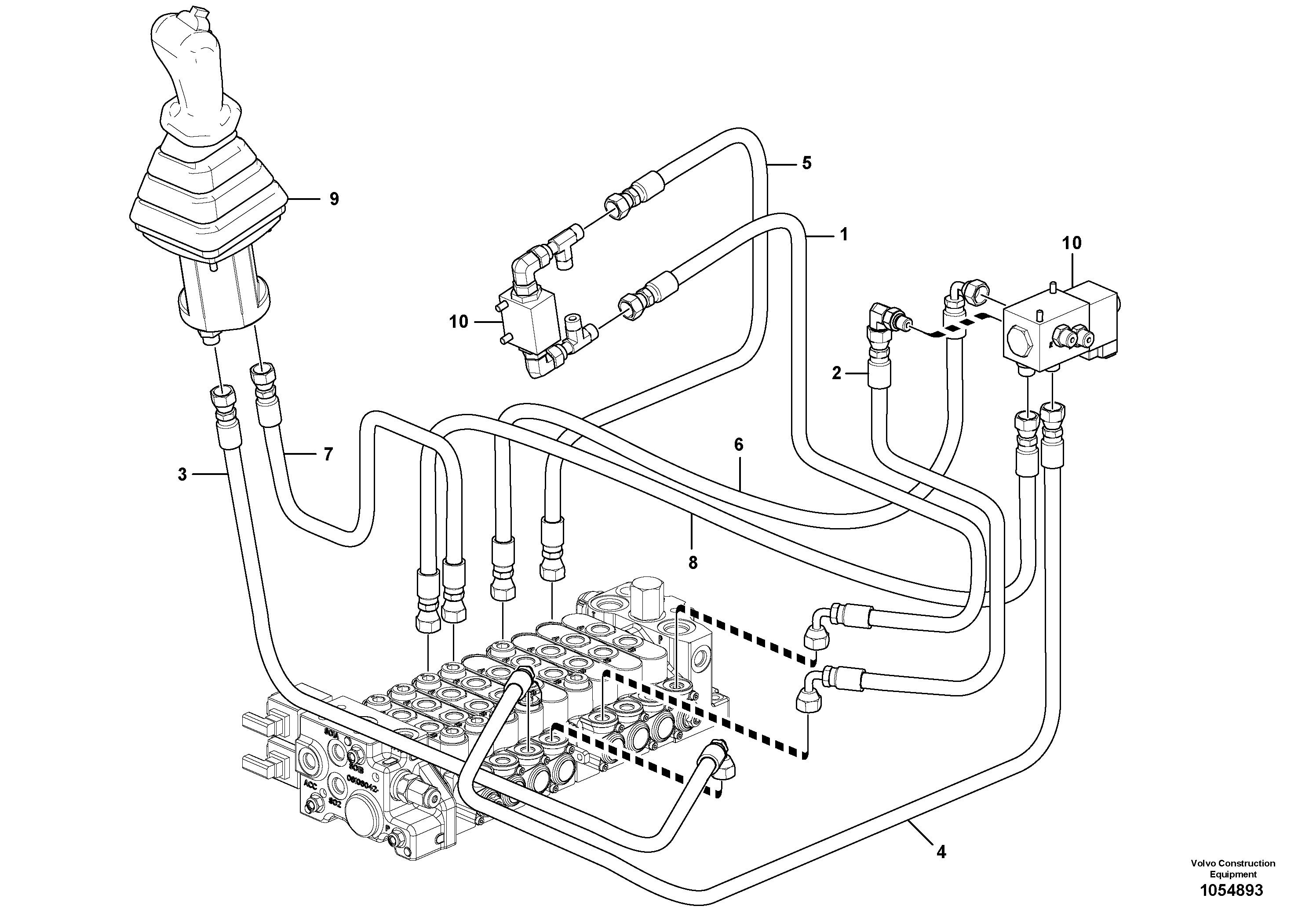 Схема запчастей Volvo EC20C - 73964 Hydraulic circuit ( low pressure ) EC20C