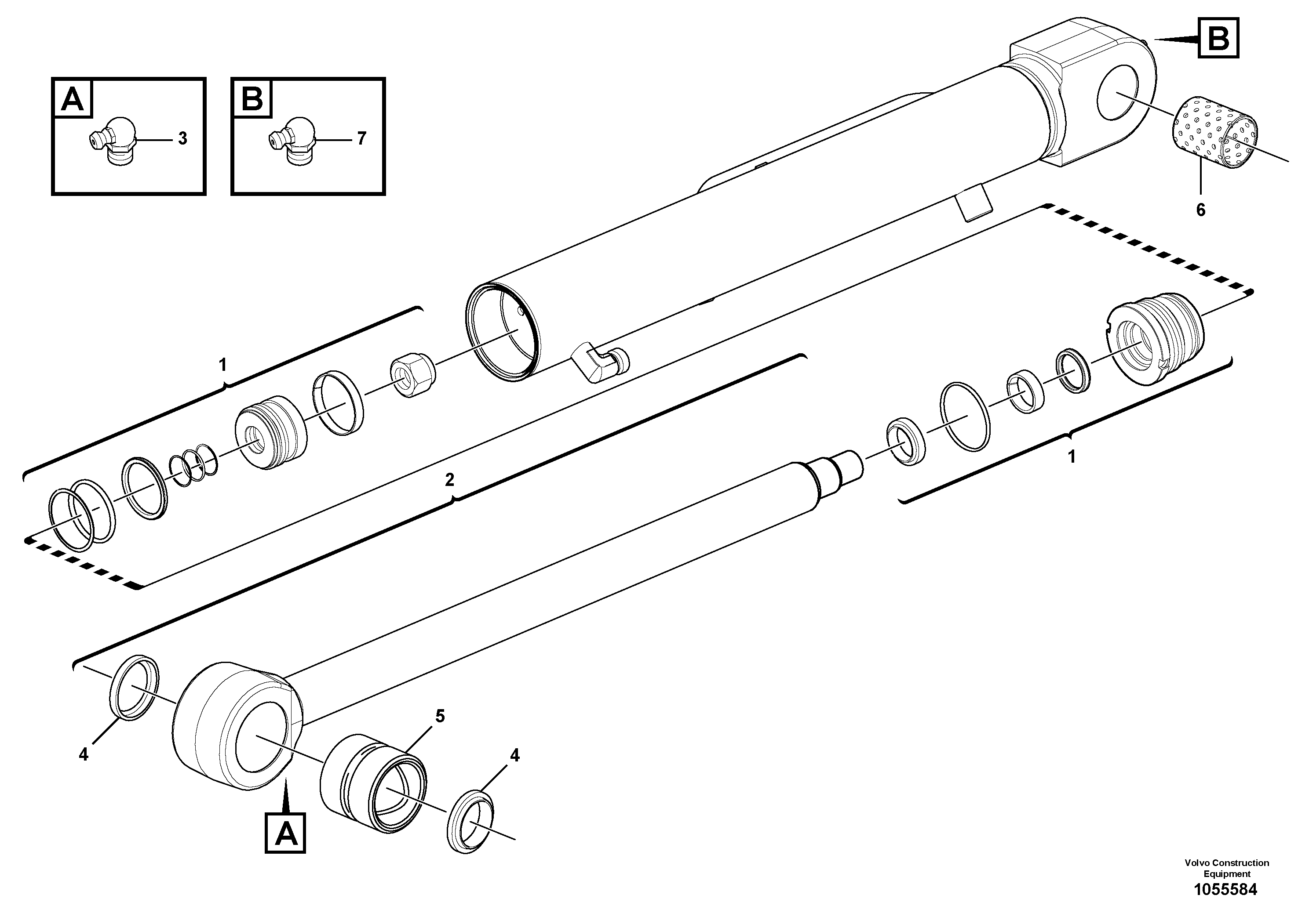 Схема запчастей Volvo EC20C - 68814 Цилиндр ковша EC20C