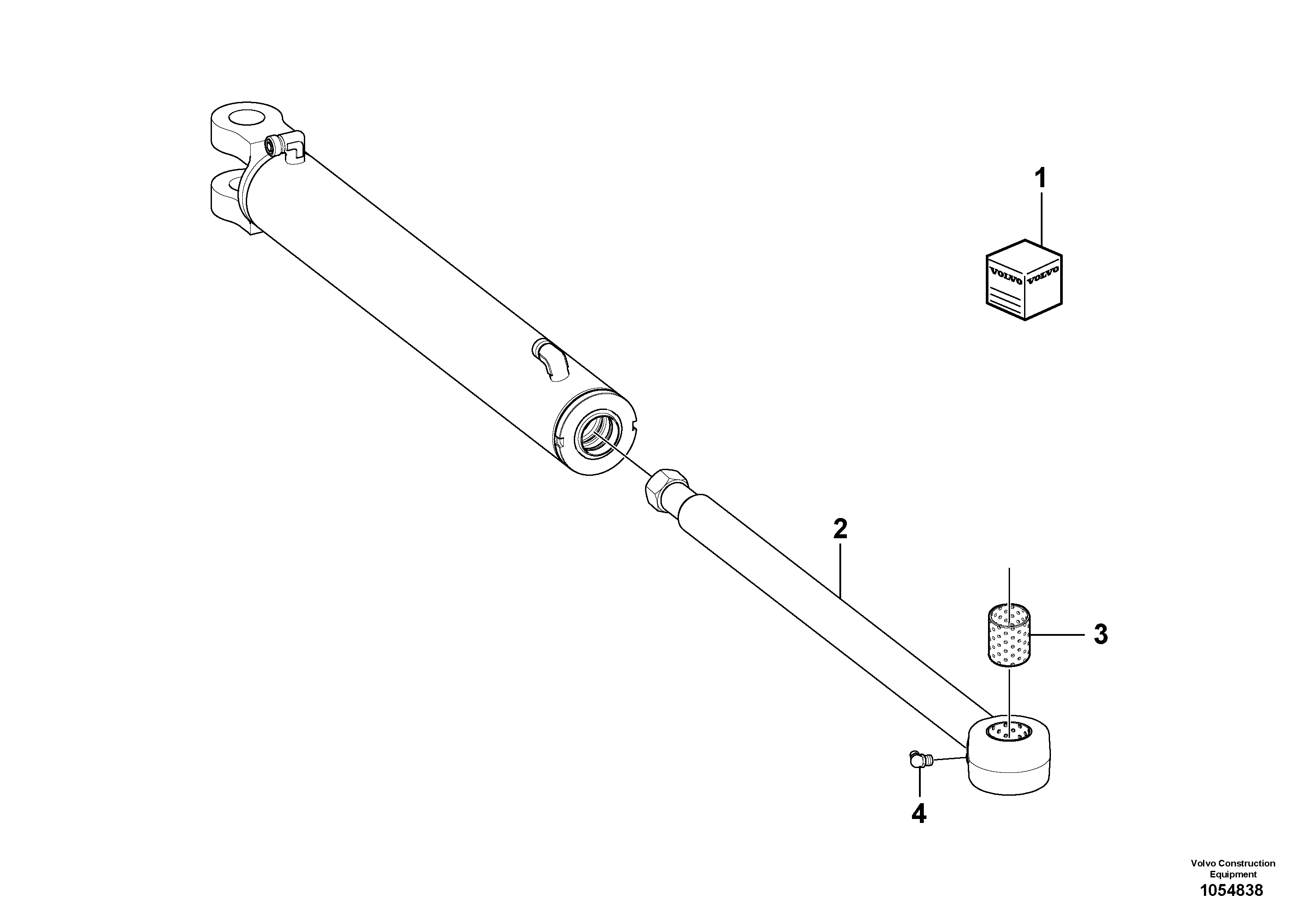 Схема запчастей Volvo EC20C - 70814 Boom offset cylinder EC20C