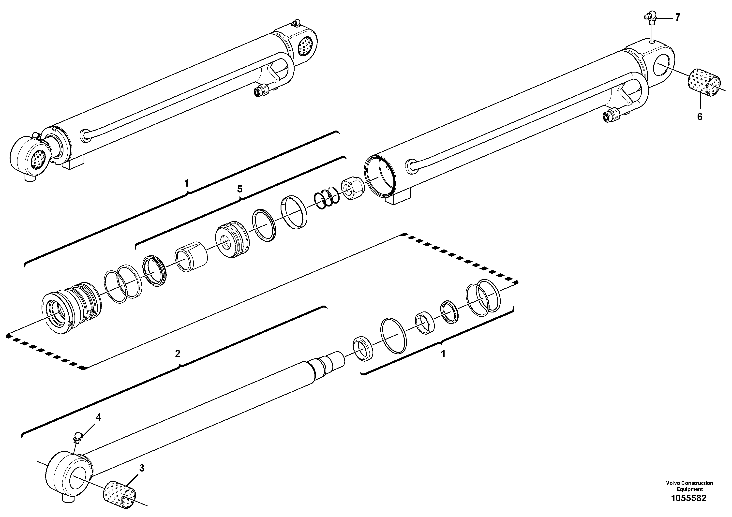 Схема запчастей Volvo EC20C - 71147 Гидроцилиндр стрелы EC20C