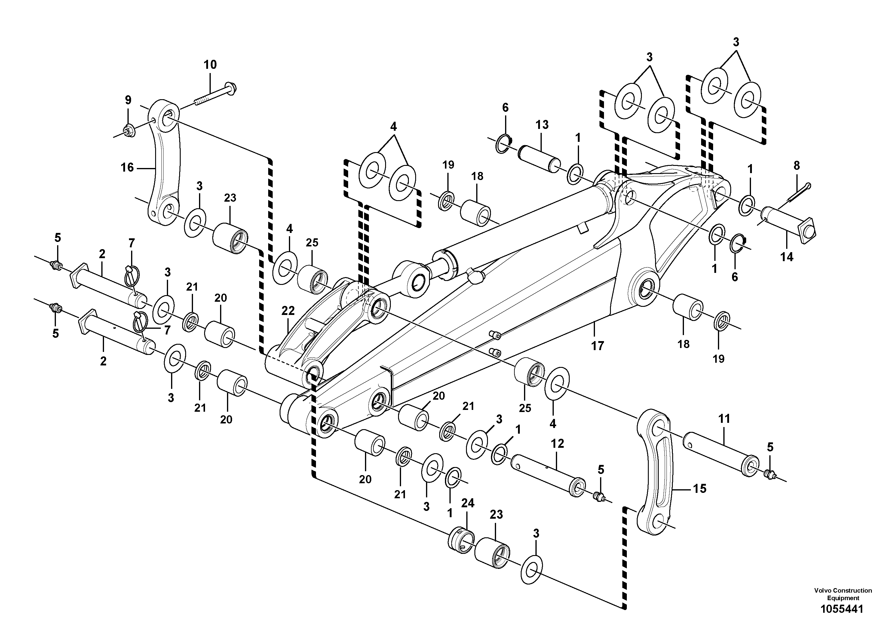 Схема запчастей Volvo EC20C - 101283 Dipper arm EC20C