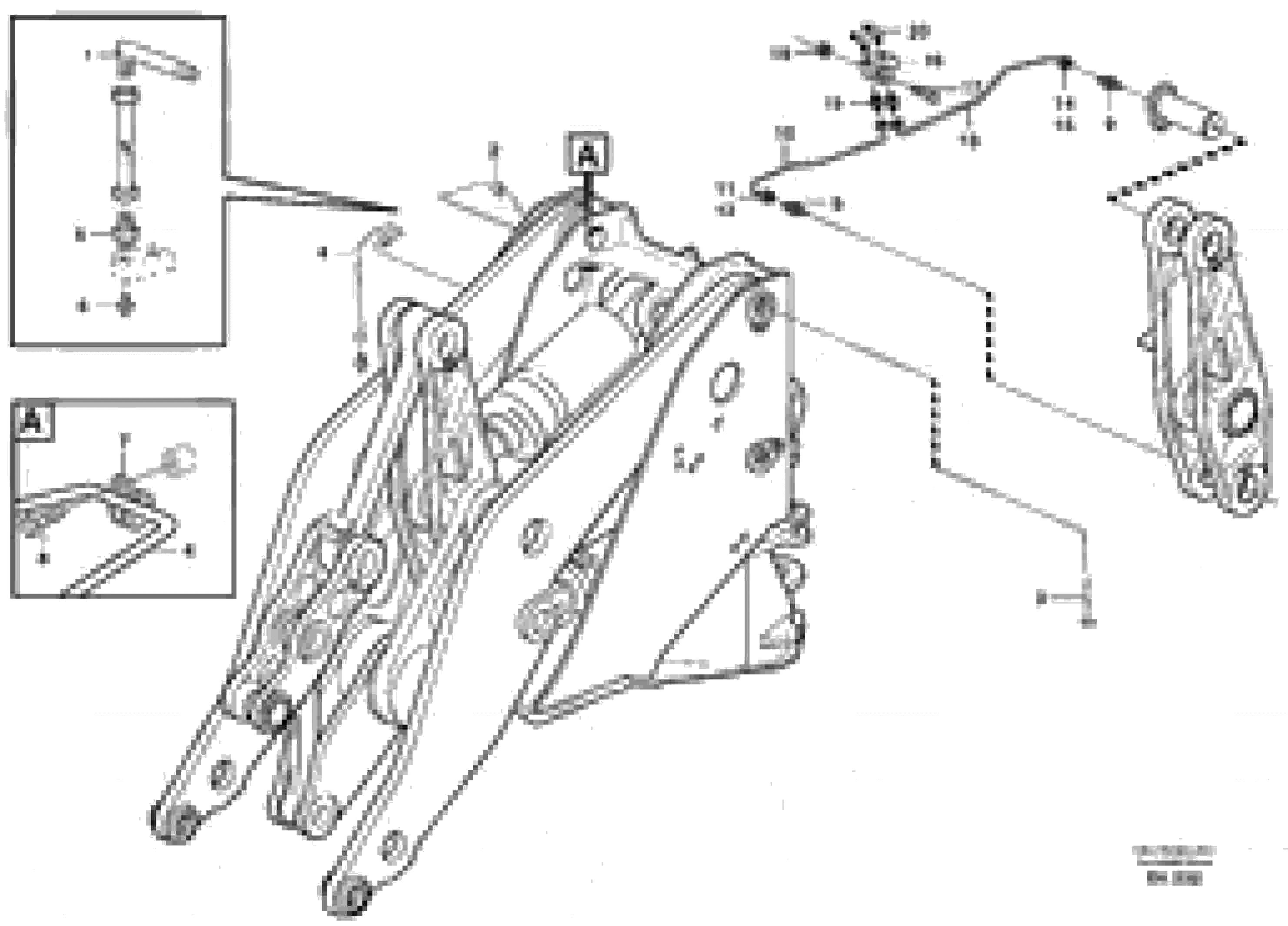 Схема запчастей Volvo L220E - 6984 Extended lube points for lift arm system L220E SER NO 4003 - 5020