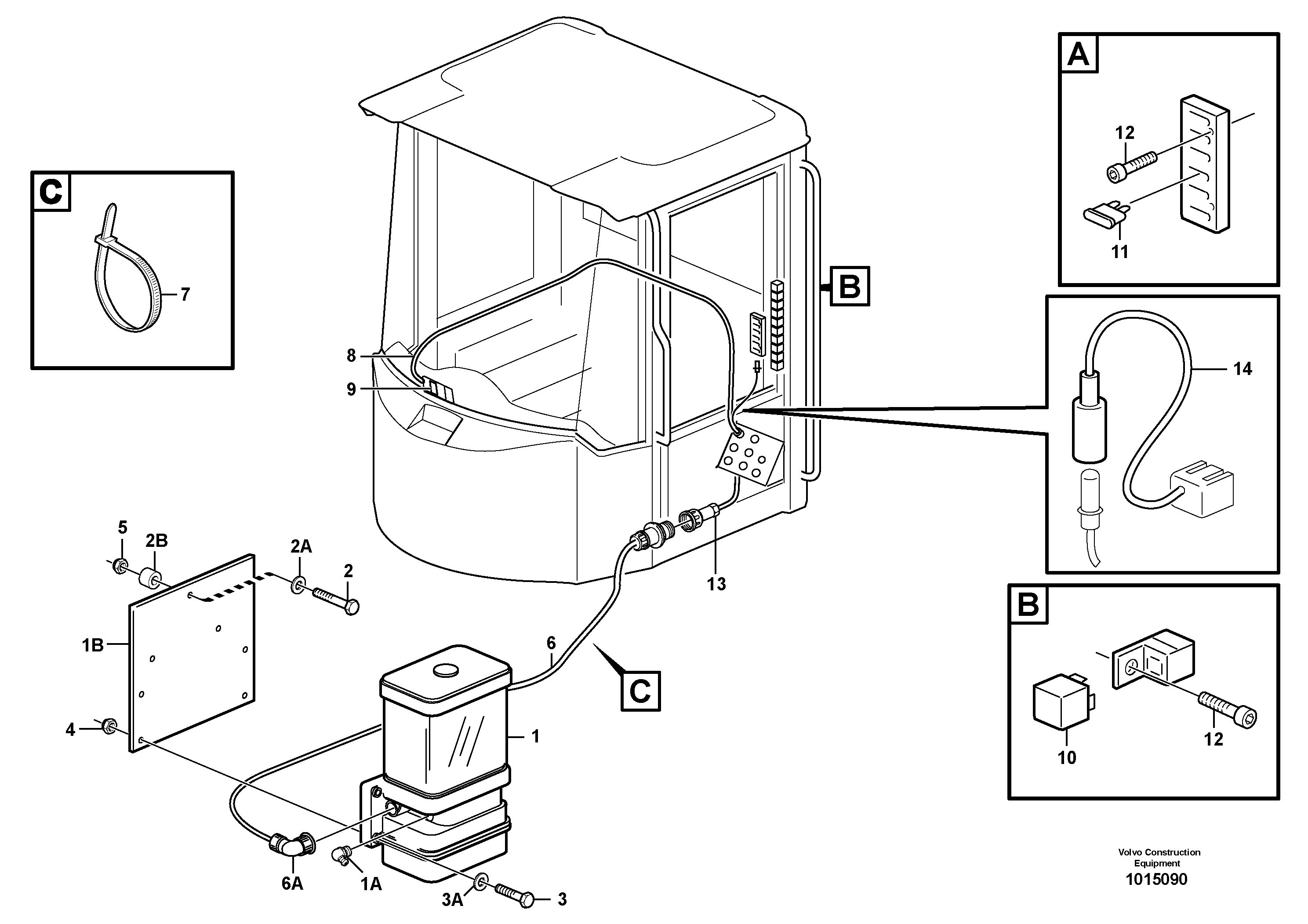 Схема запчастей Volvo L220E - 29631 Cable harness for central lubrication L220E SER NO 4003 - 5020