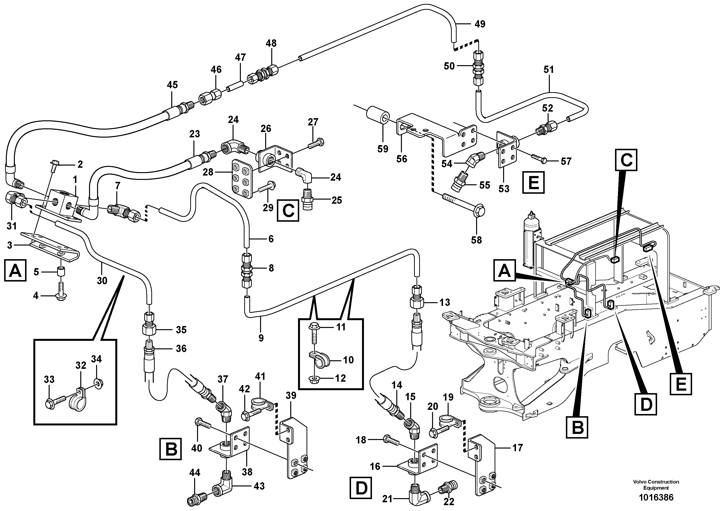 Схема запчастей Volvo L220E - 58266 Fire suppression system L220E SER NO 4003 - 5020