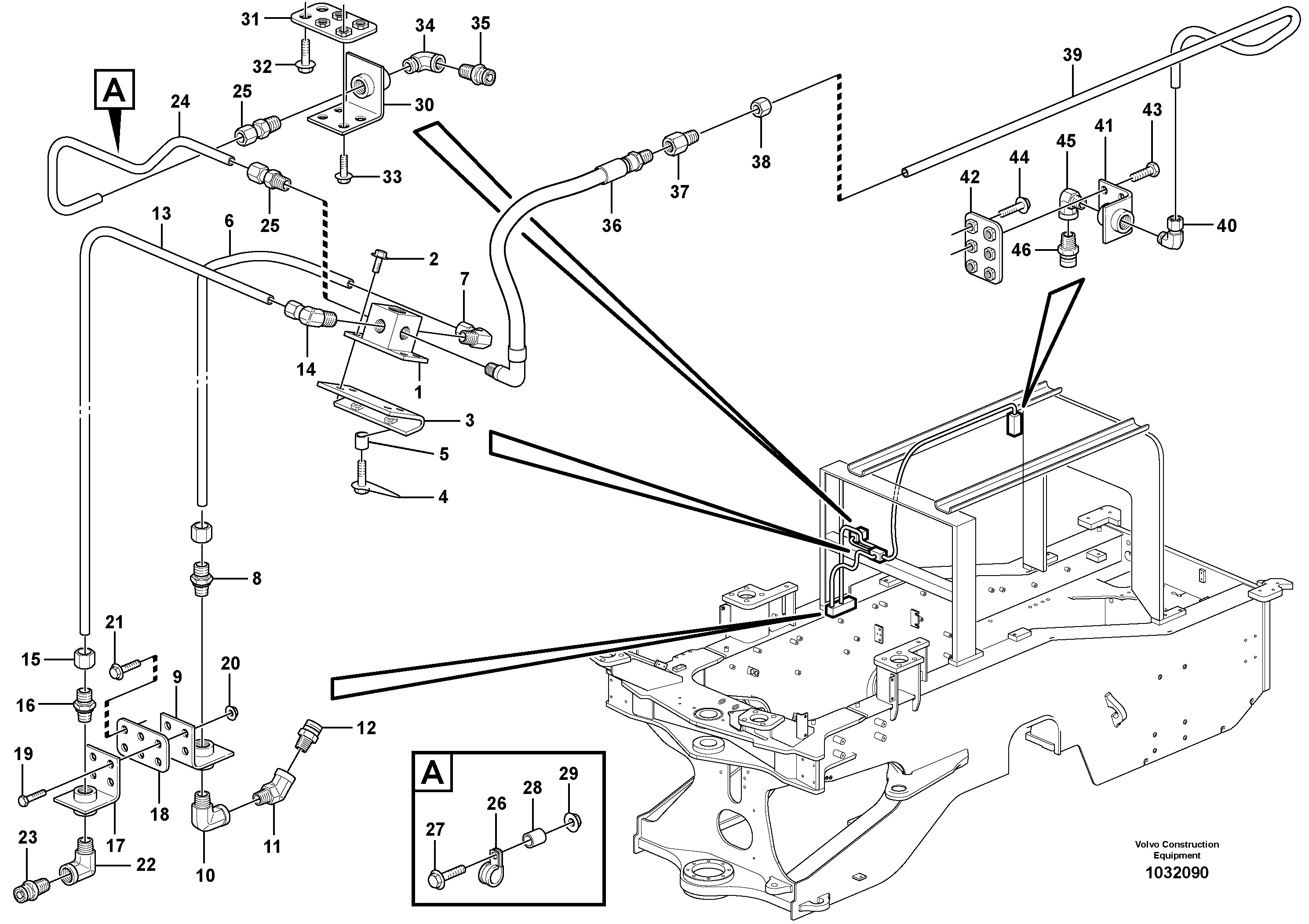 Схема запчастей Volvo L220E - 9297 Fire suppression system L220E SER NO 4003 - 5020
