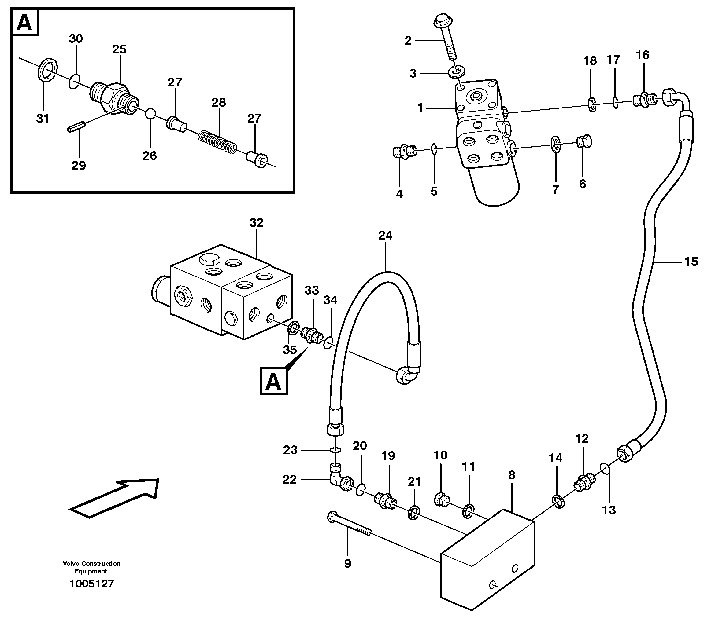 Схема запчастей Volvo L220E - 44094 Рулевая система L220E SER NO 2001 - 3999