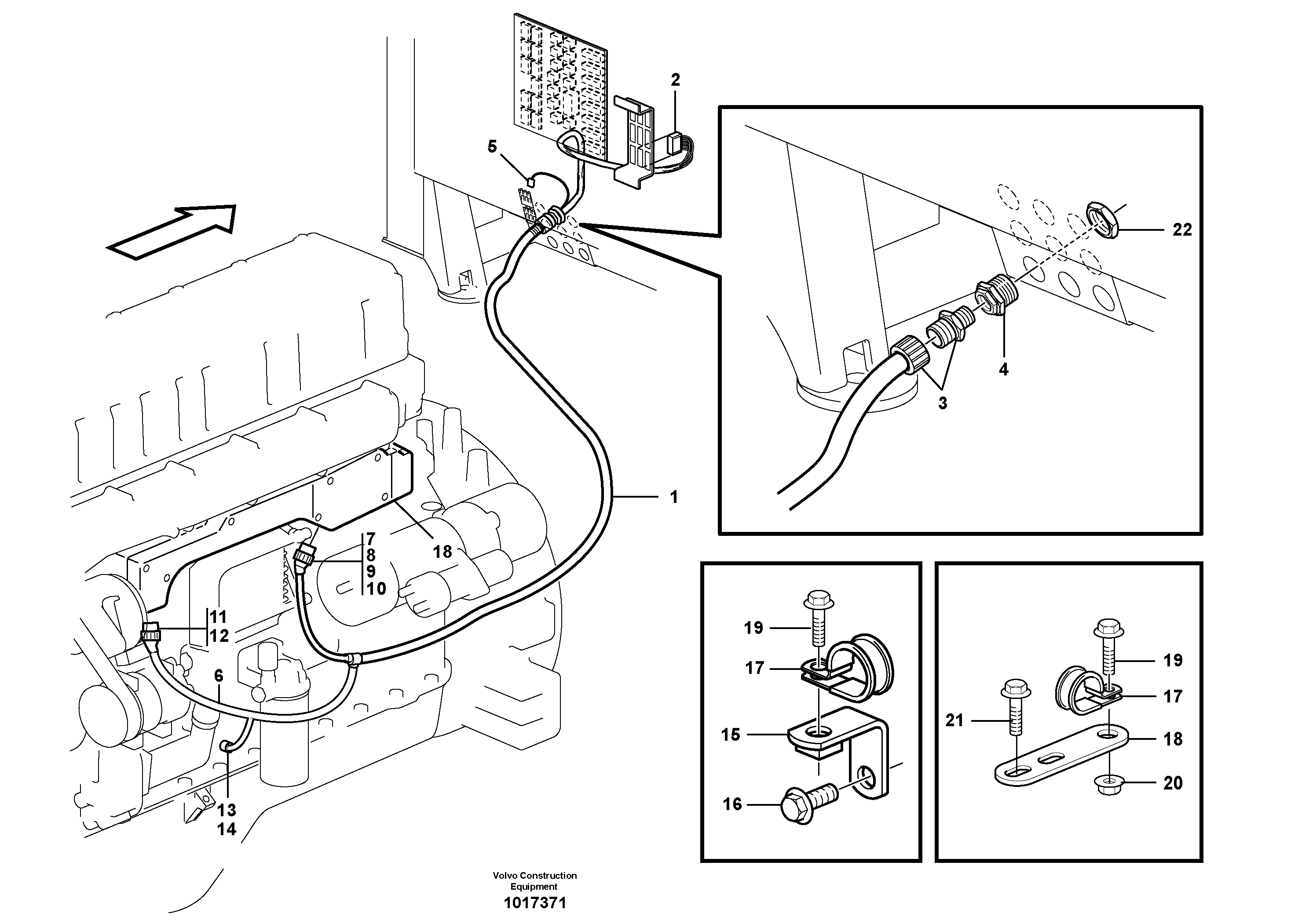 Схема запчастей Volvo L220E - 91245 Cable harness, electricaldistrib. unit - engine E-ECU L220E SER NO 4003 - 5020