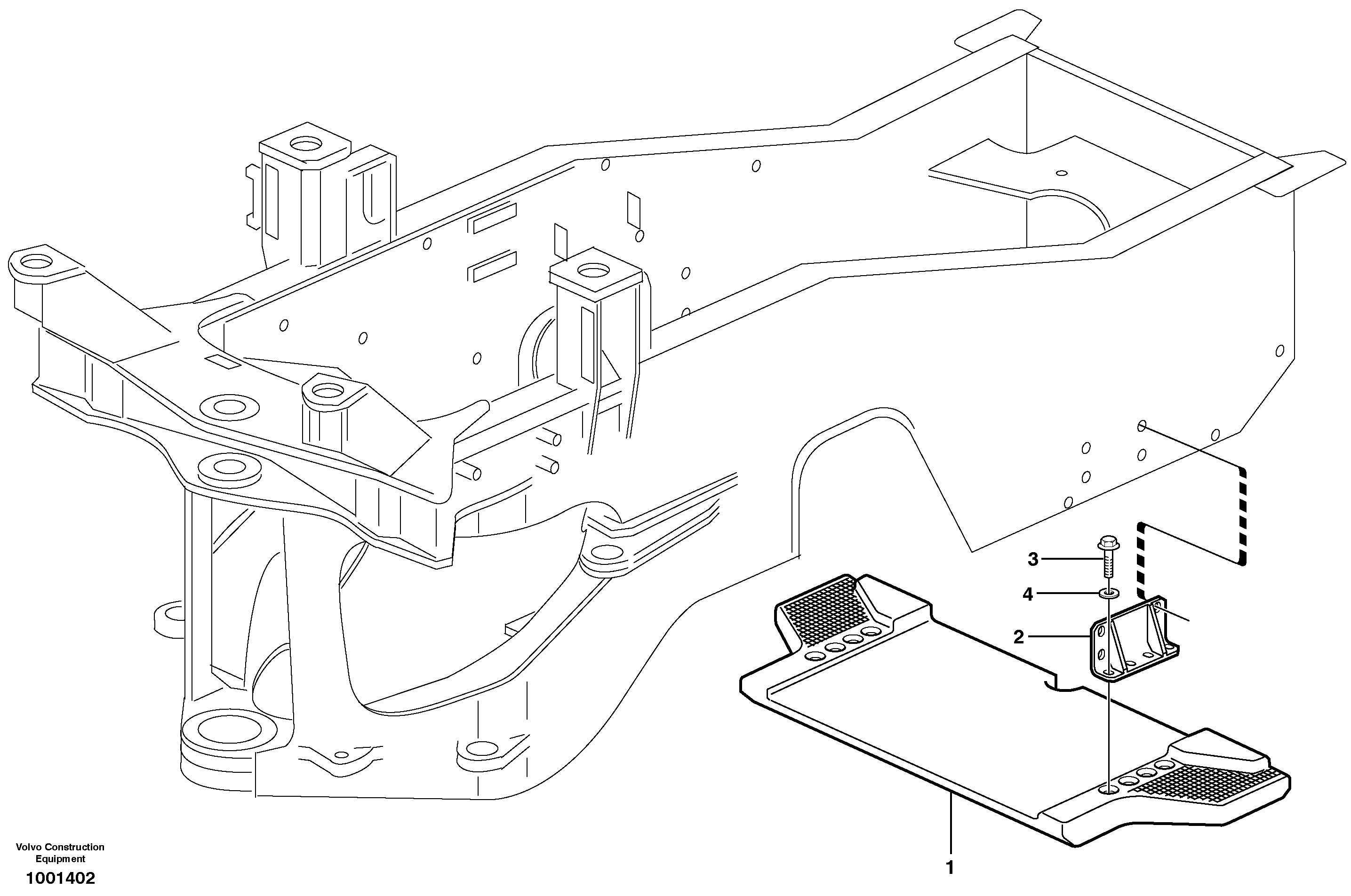 Схема запчастей Volvo L220E - 9097 Противовес L220E SER NO 4003 - 5020