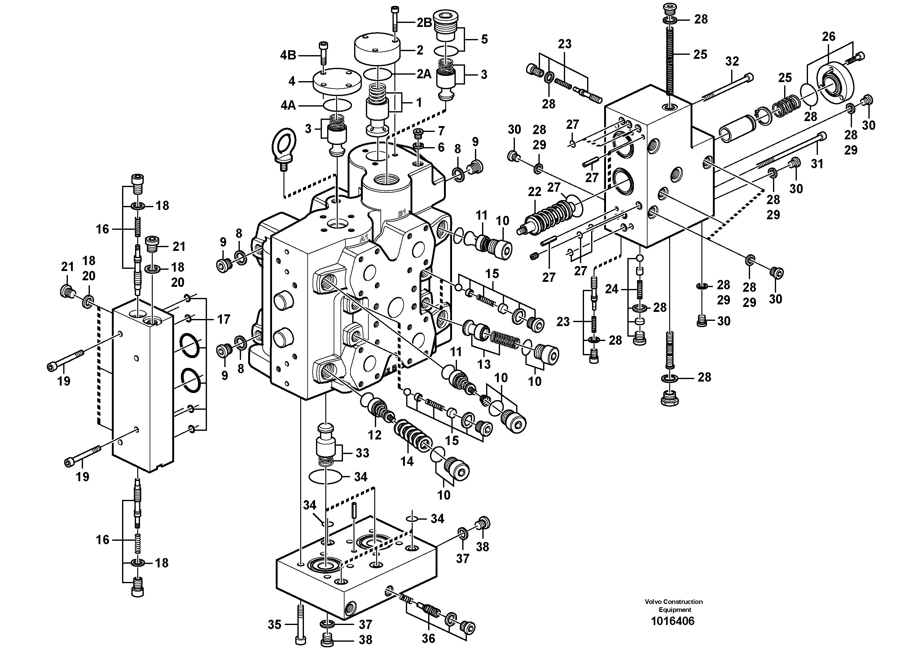 Схема запчастей Volvo L220E - 81189 Клапан регулирующий (распределительный) L220E SER NO 2001 - 3999