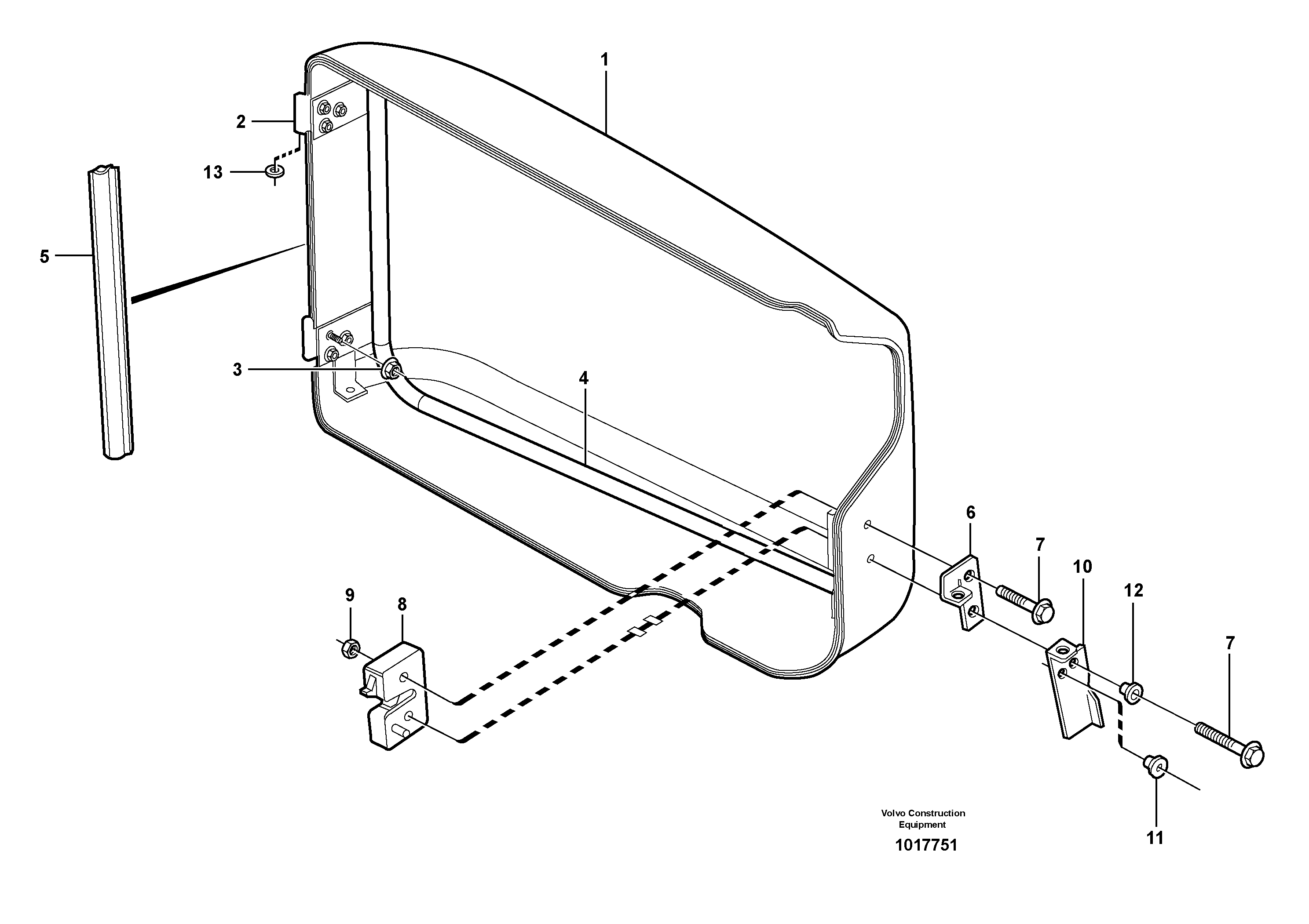 Схема запчастей Volvo L220E - 77724 Filter cover L220E SER NO 4003 - 5020