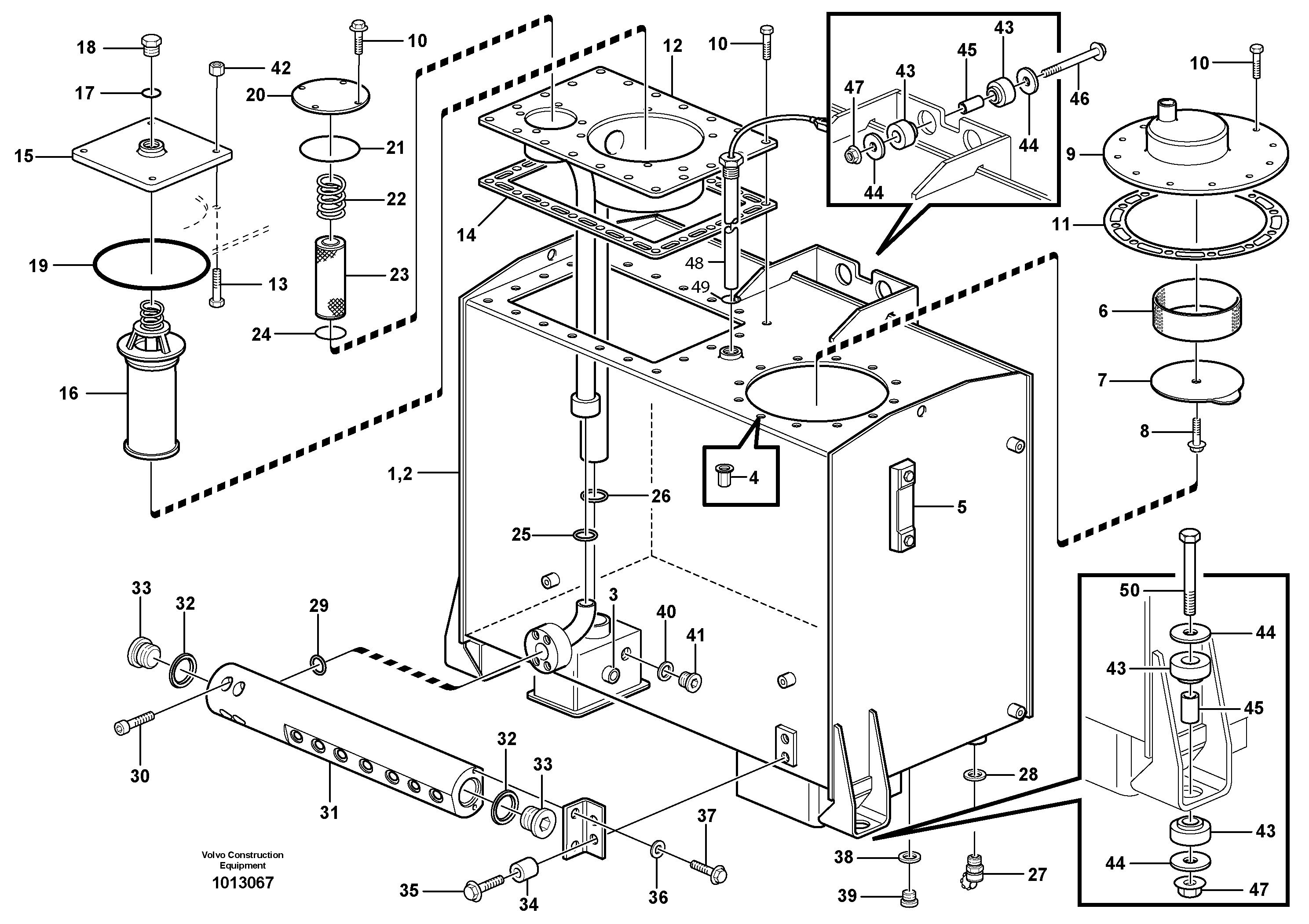 Схема запчастей Volvo L220E - 11261 Гидробак L220E SER NO 4003 - 5020