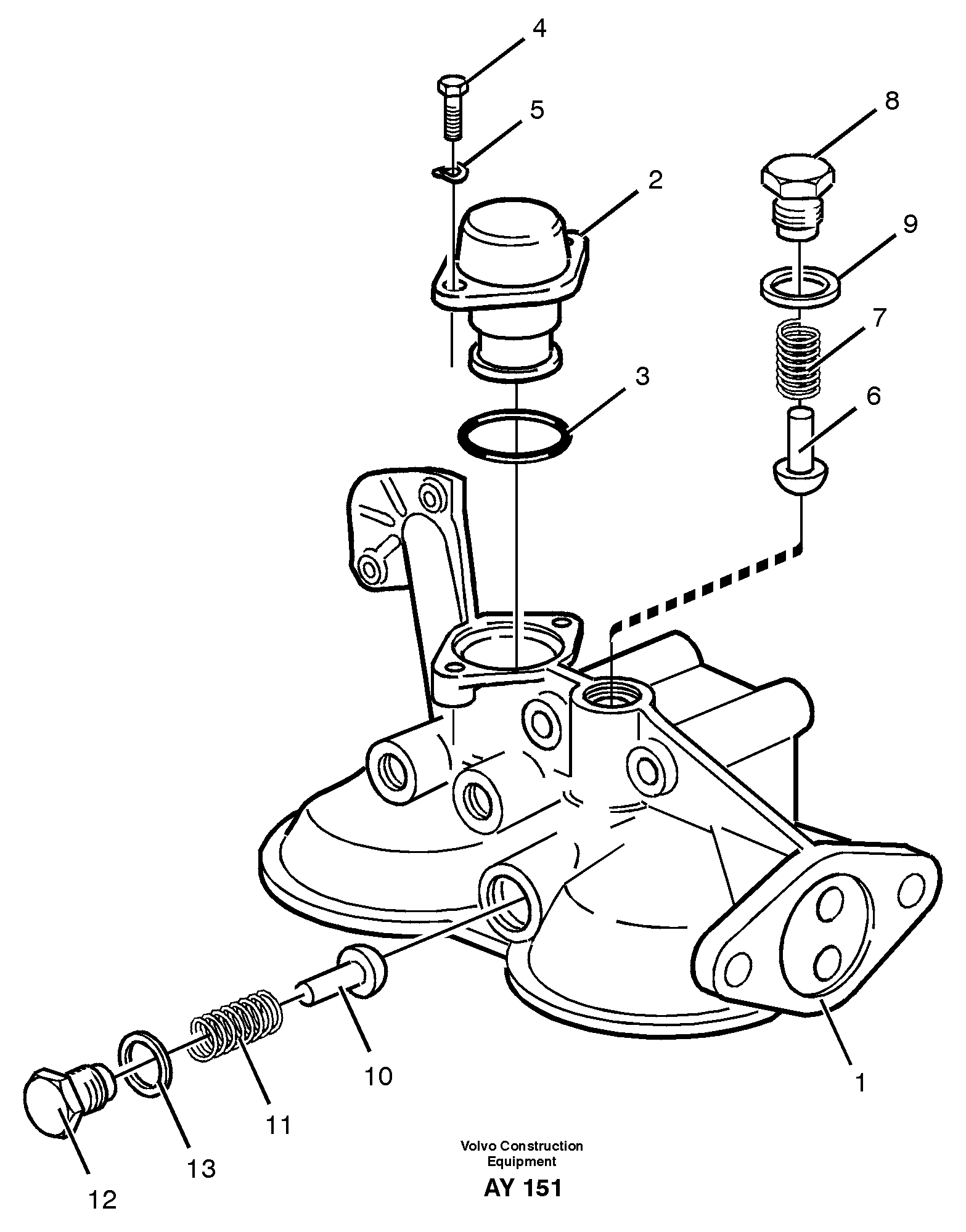 Схема запчастей Volvo L220D - 56990 Oil filter housing L220D SER NO 1001-