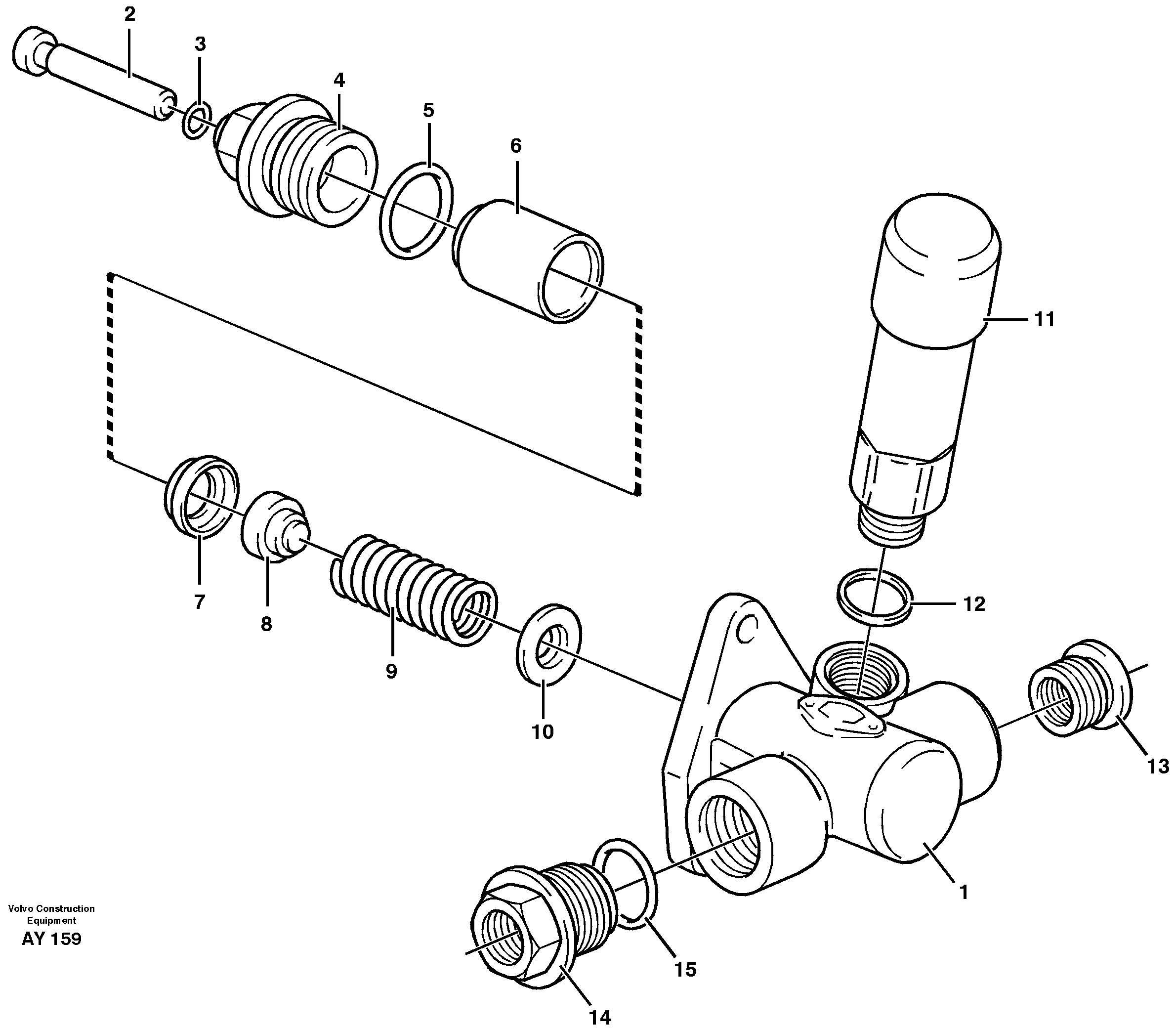 Схема запчастей Volvo L220D - 104666 Feed pump L220D SER NO 1001-