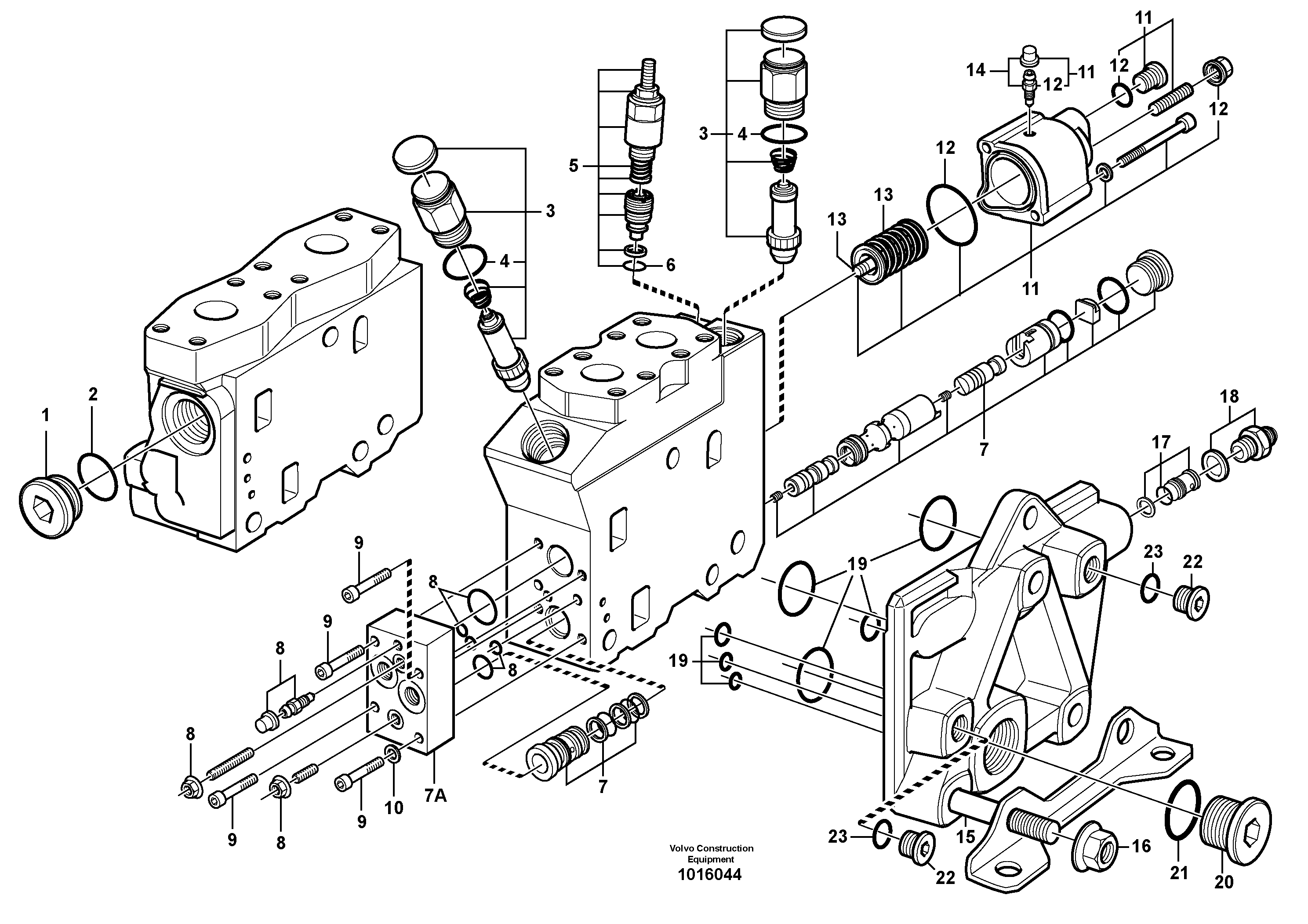 Схема запчастей Volvo L220D - 67129 Direction valve L220D SER NO 1001-