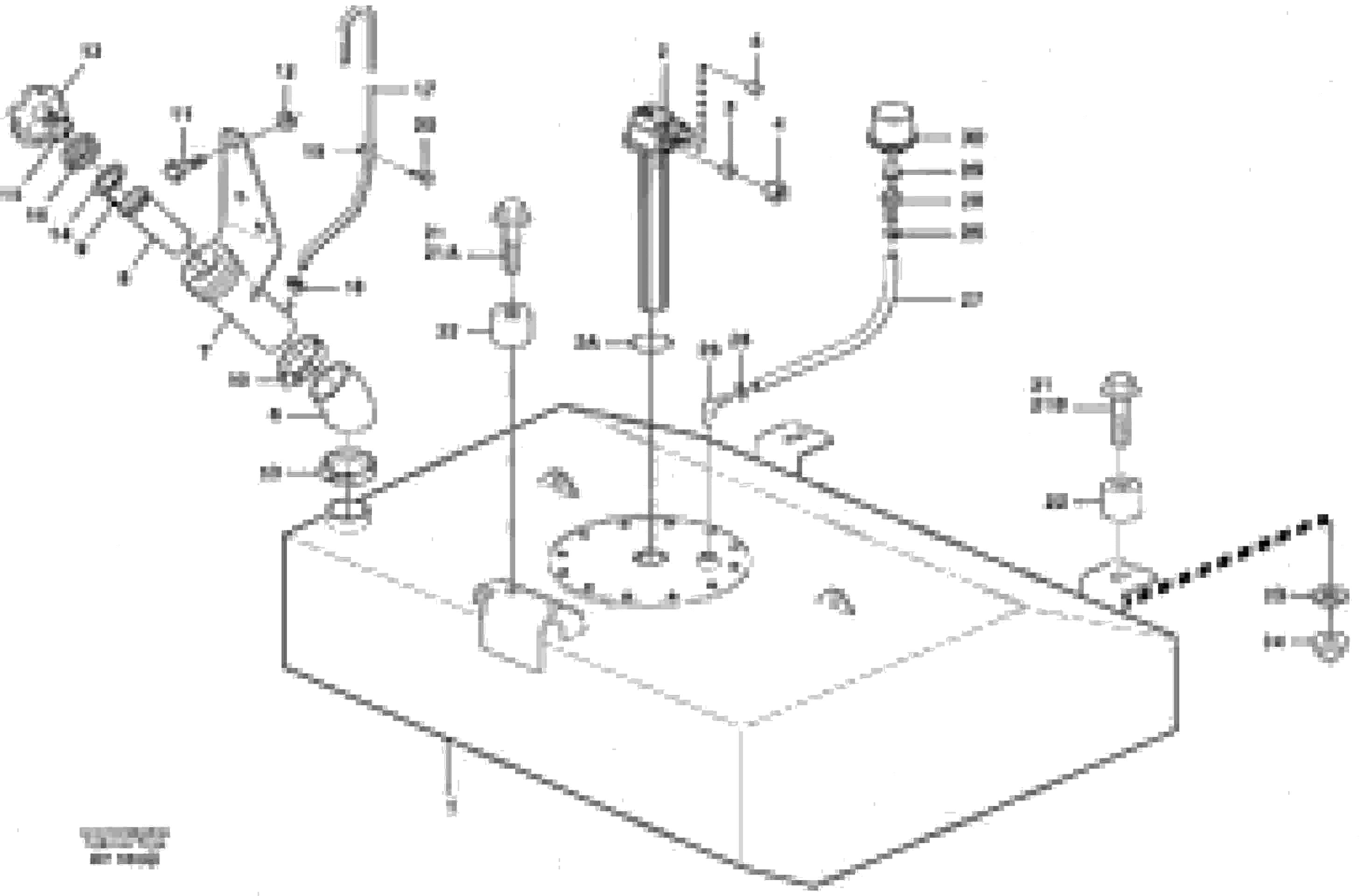 Схема запчастей Volvo L220D - 86411 Fuel tank with fitting parts L220D SER NO 1001-