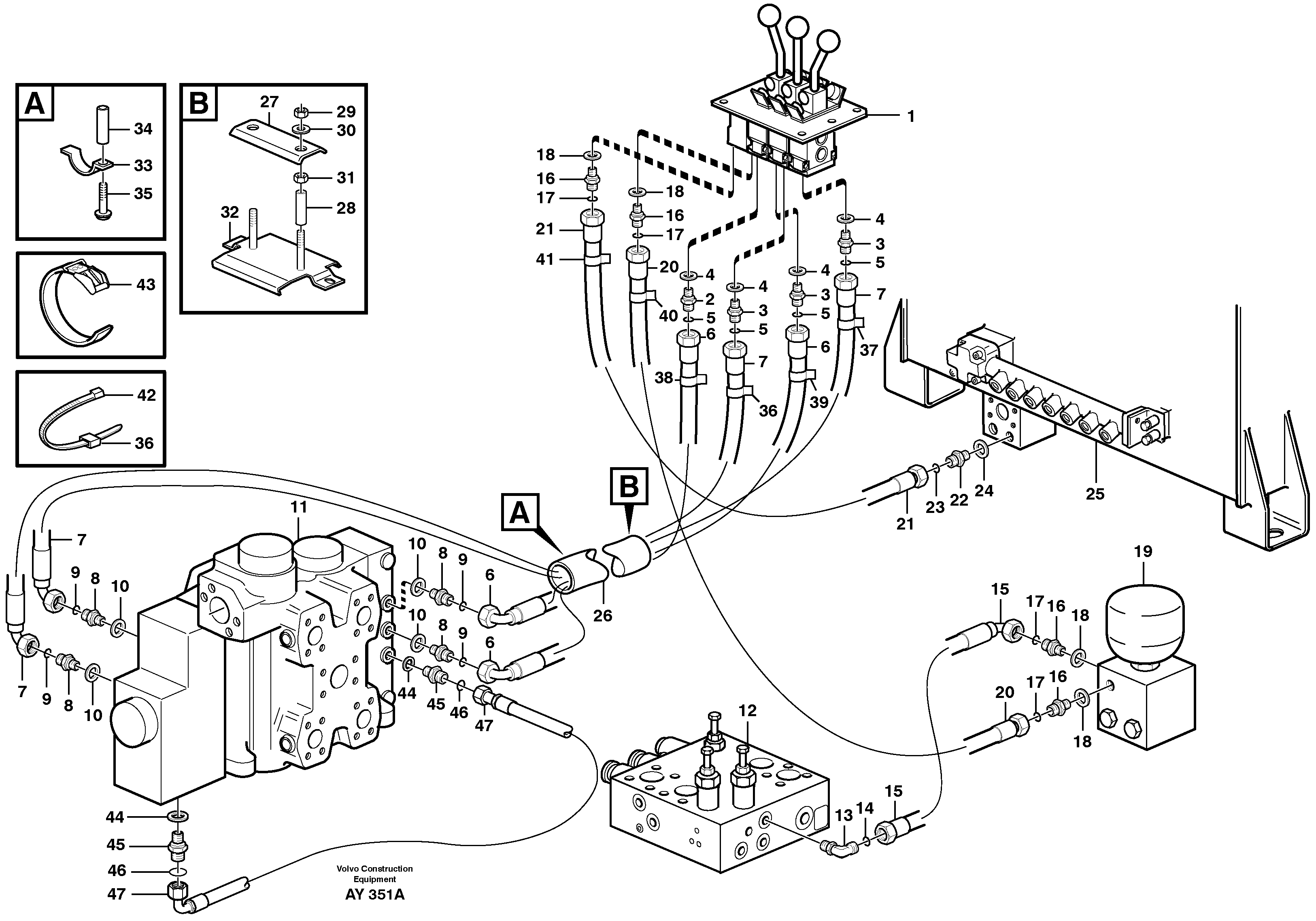 Схема запчастей Volvo L220D - 10232 Servo - hydraulic L220D SER NO 1001-
