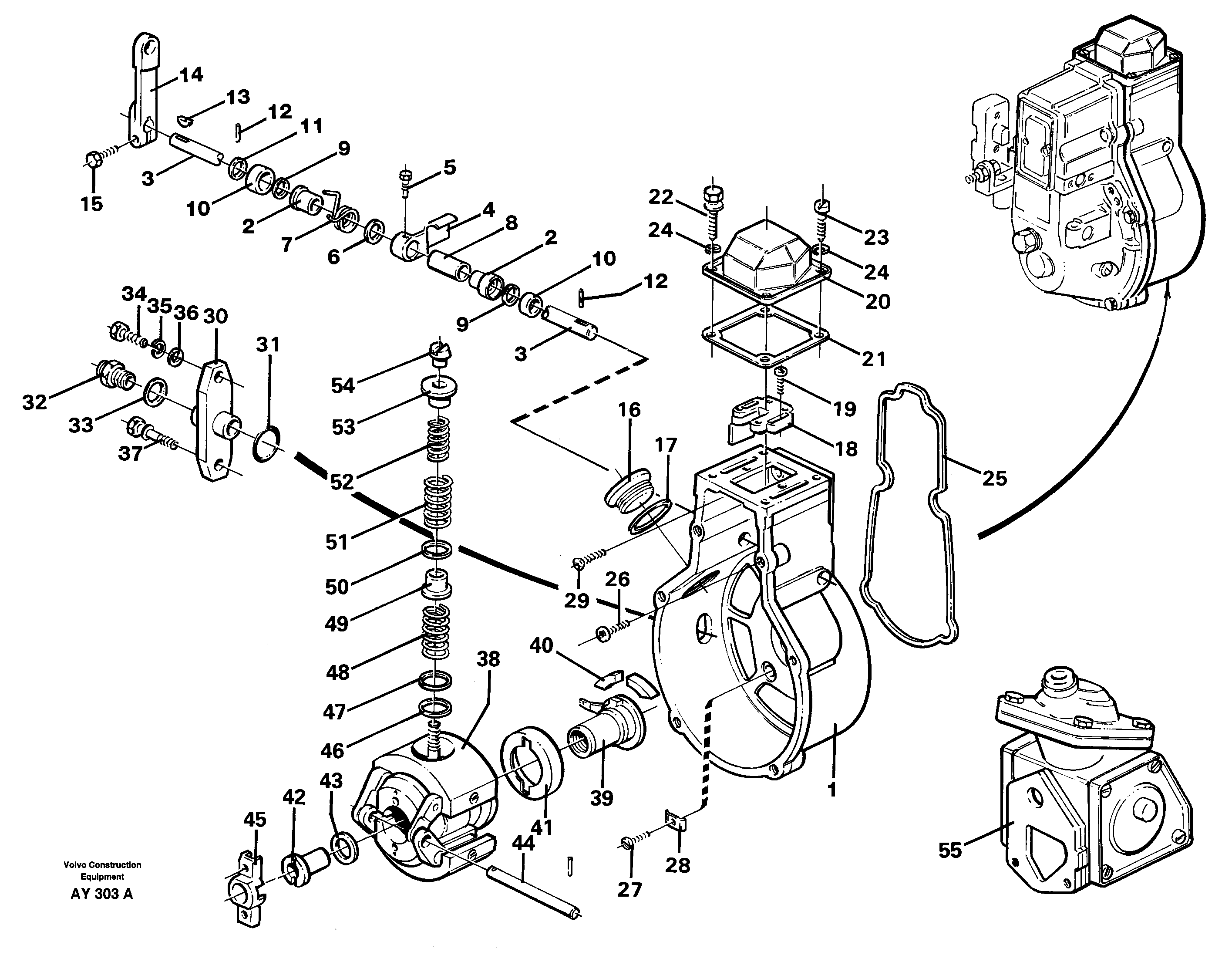 Схема запчастей Volvo L220D - 58938 Centrifugal governor L220D SER NO 1001-
