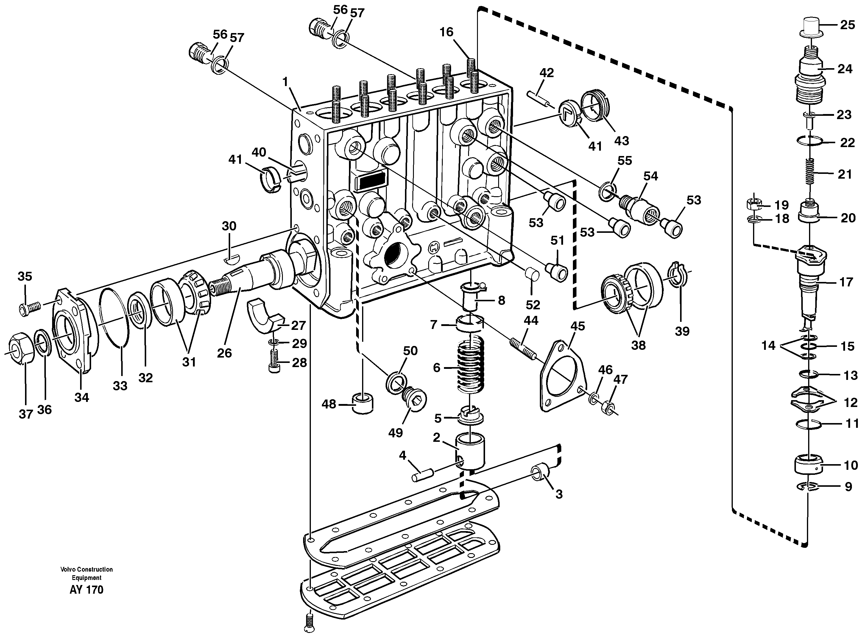 Схема запчастей Volvo L220D - 88456 Насос L220D SER NO 1001-