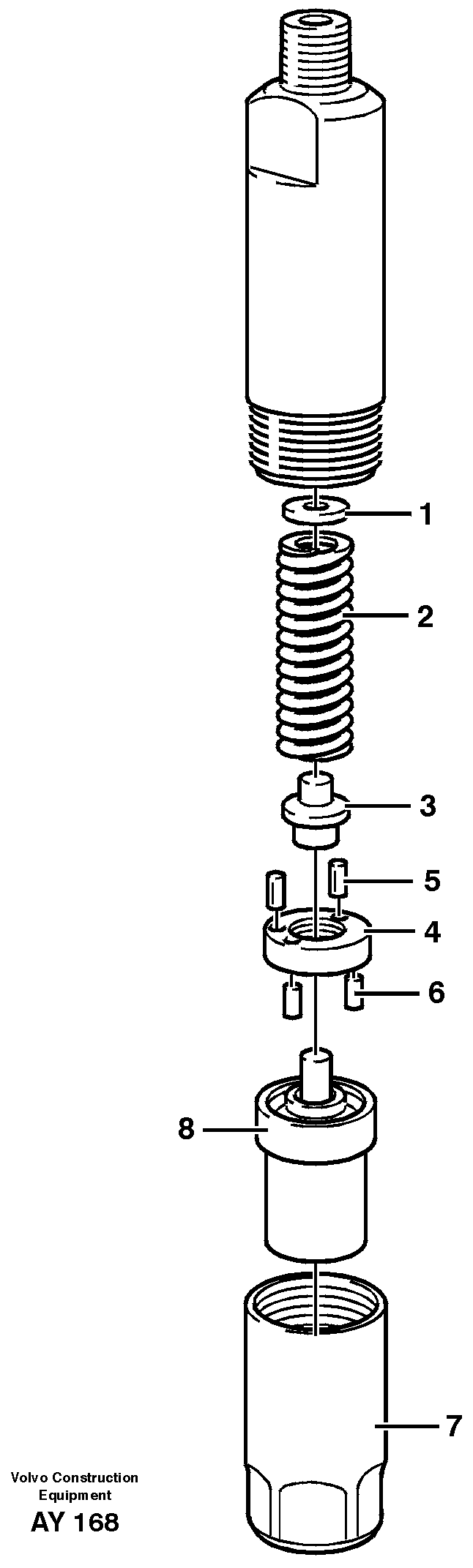 Схема запчастей Volvo L220D - 63374 Форсунка топливная (инжектор) L220D SER NO 1001-