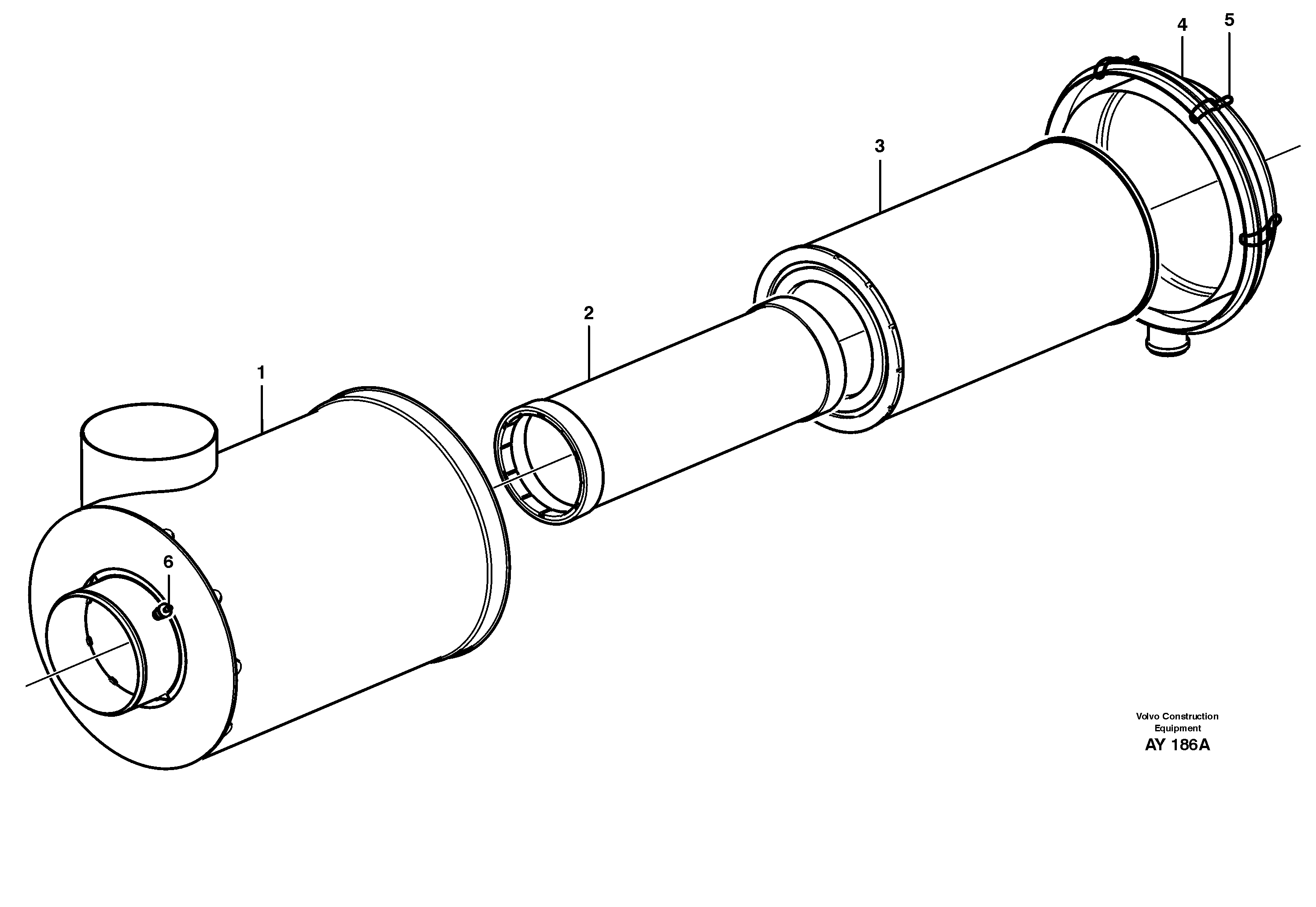 Схема запчастей Volvo L220D - 21408 Фильтр воздушный L220D SER NO 1001-